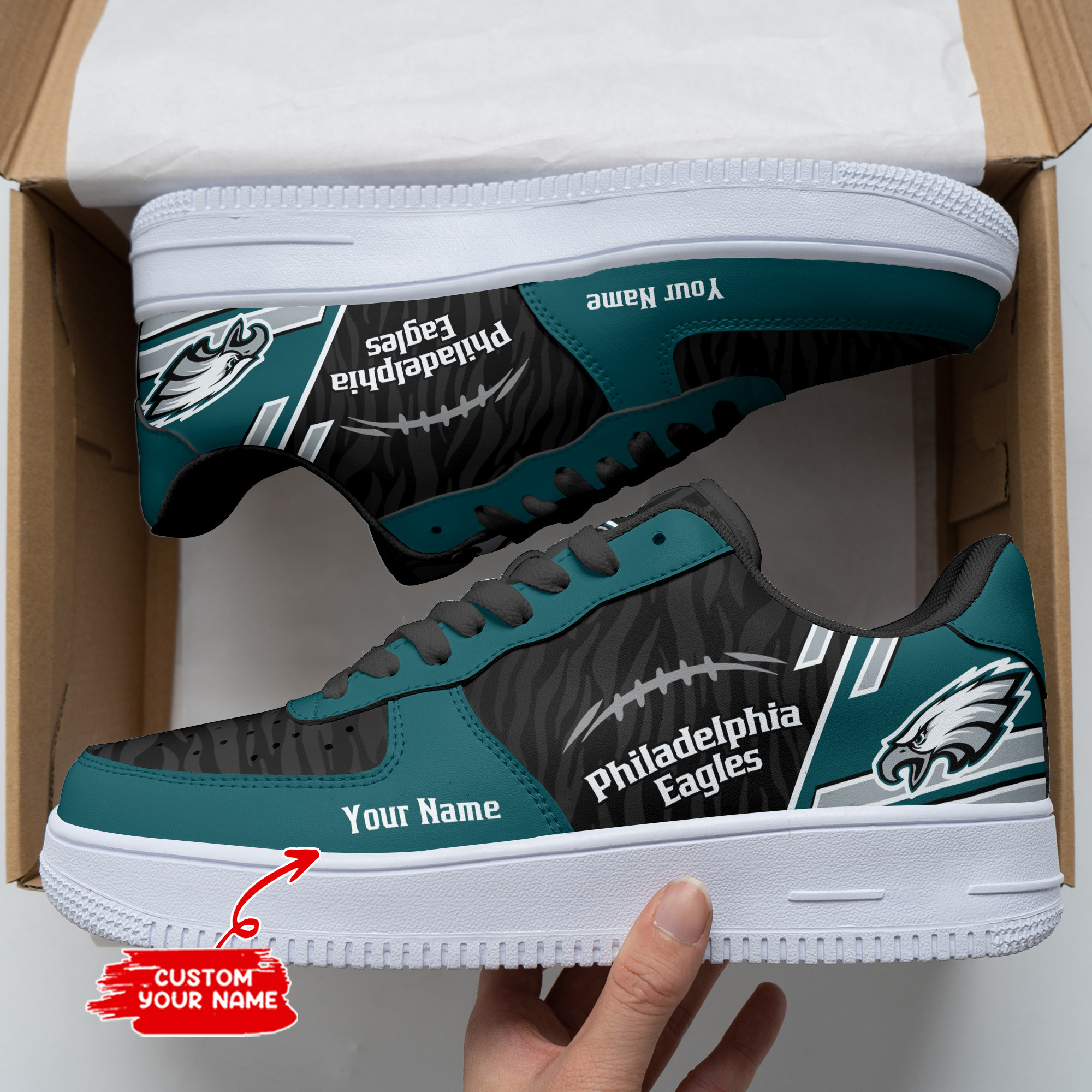 Philadelphia Eagles Personalized Air Force 1 Shoes Bg267 For Men Women