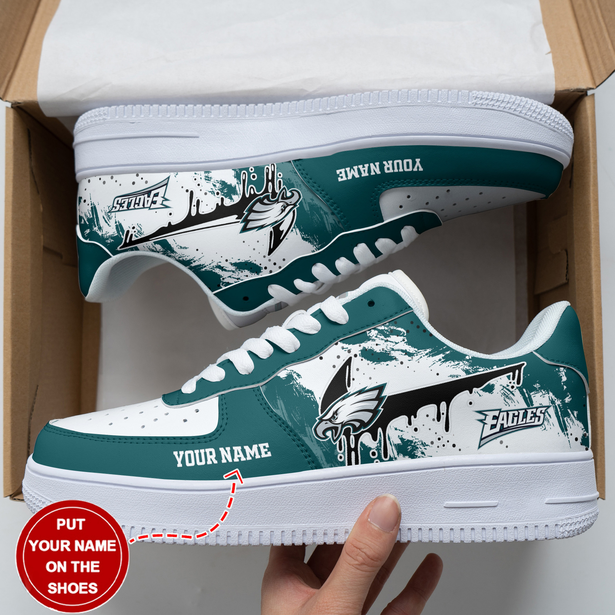 Philadelphia Eagles Personalized Air Force 1 Shoes Bg233 For Men Women