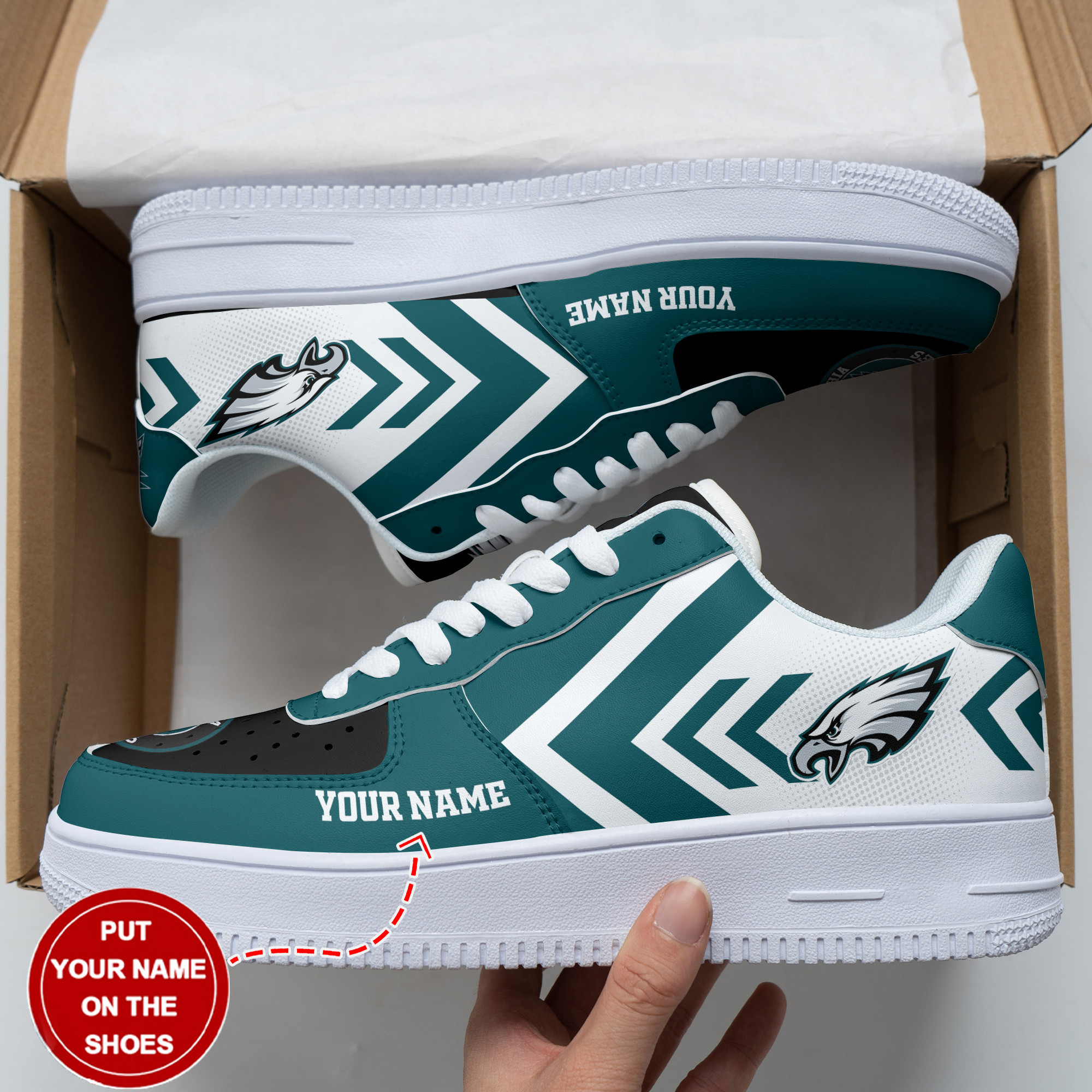 Philadelphia Eagles Personalized Air Force 1 Shoes Bg258 For Men Women