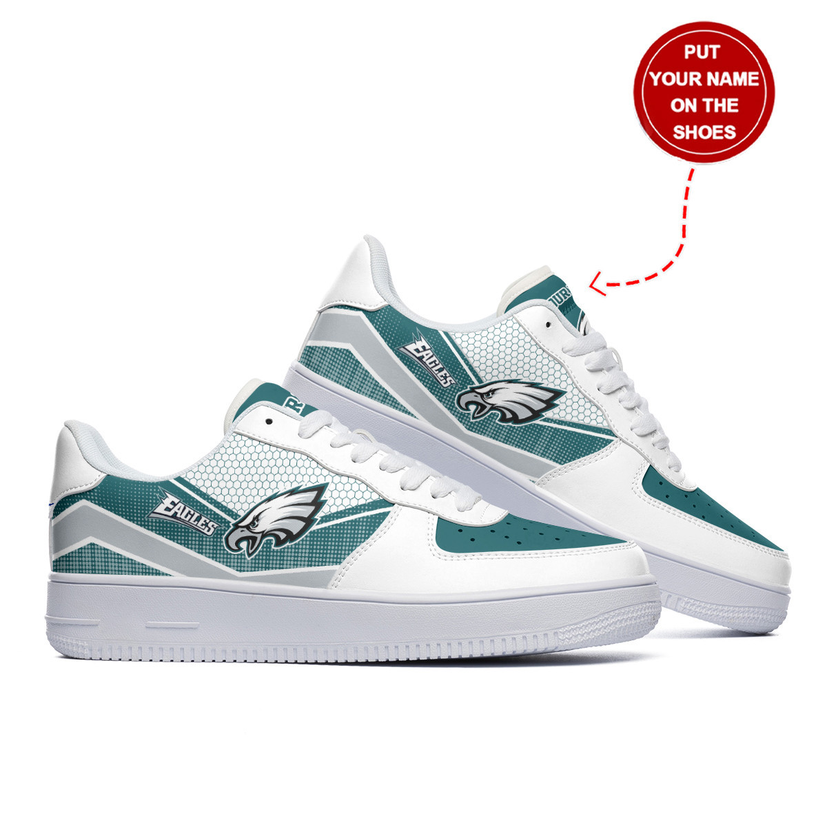 Philadelphia Eagles Personalized Air Force 1 Shoes Bg297 For Men Women
