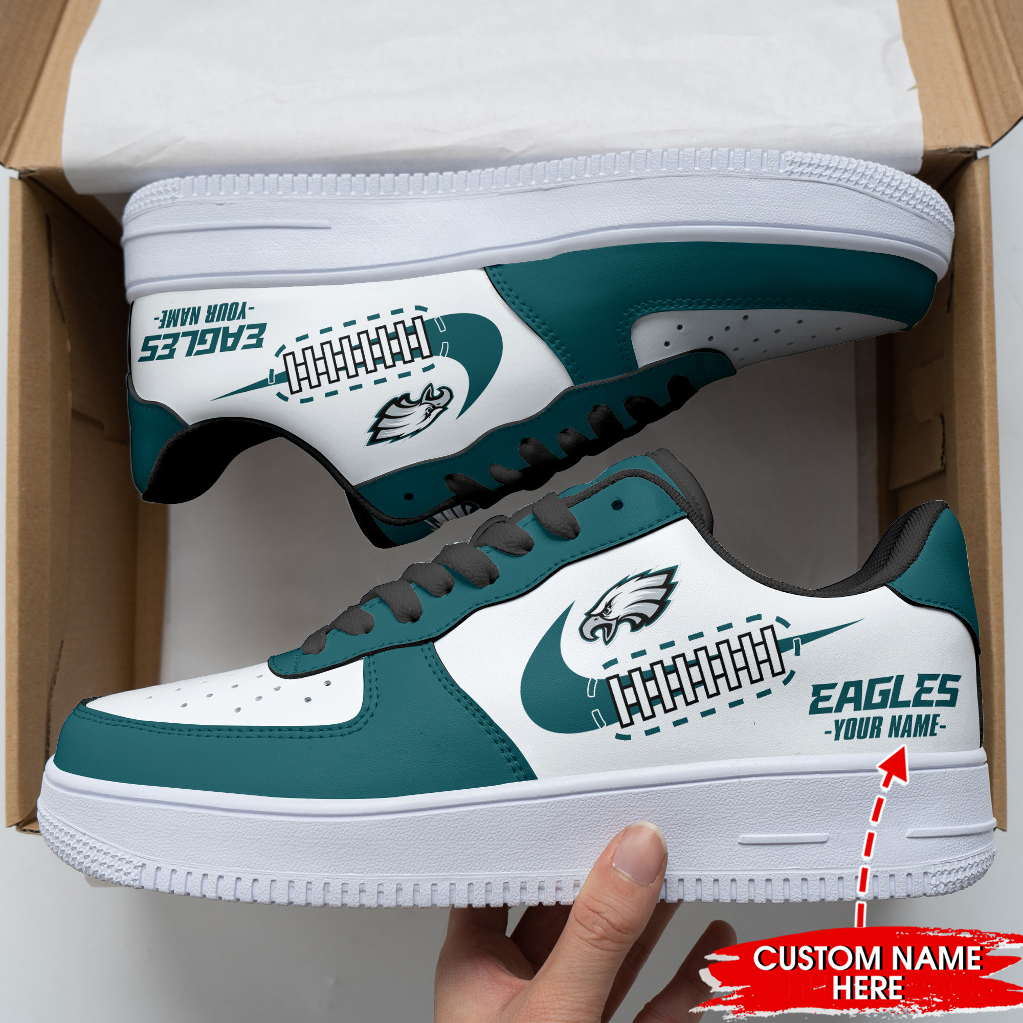 Philadelphia Eagles Personalized Air Force 1 Shoes Bg333 For Men Women