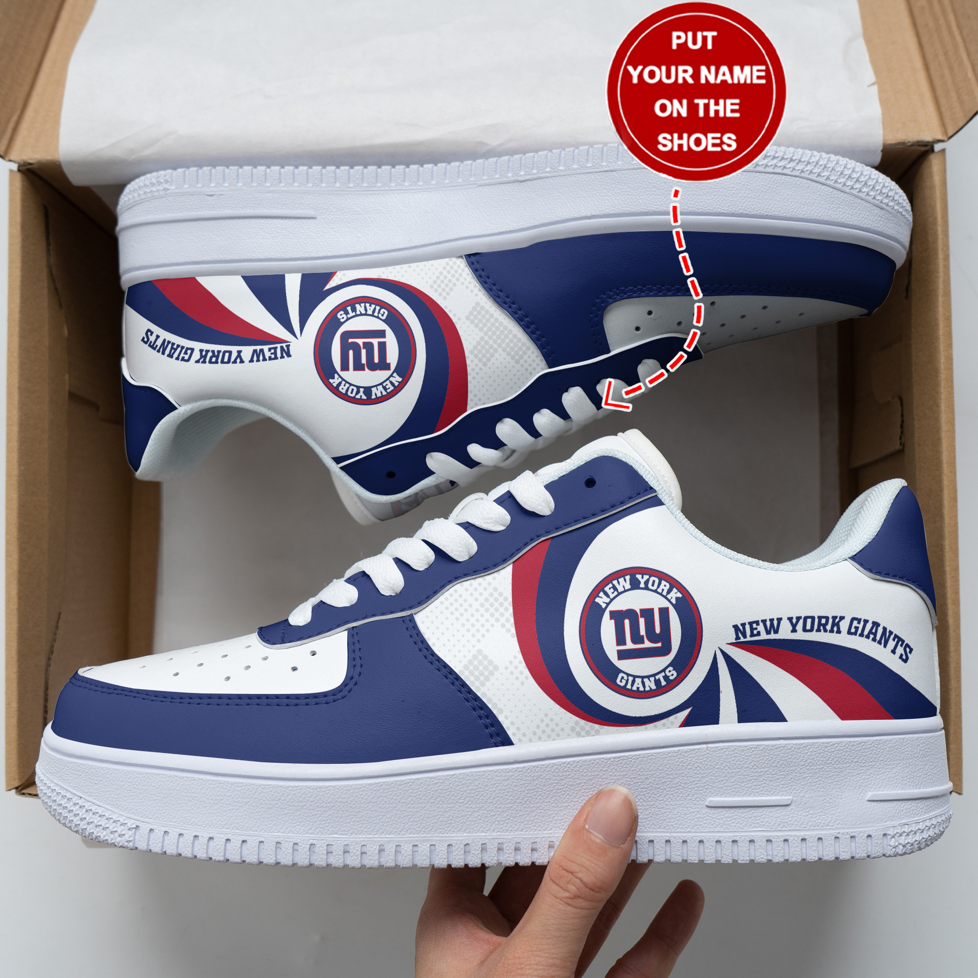 New York Giants Personalized Air Force 1 Shoes Bg275 For Men Women