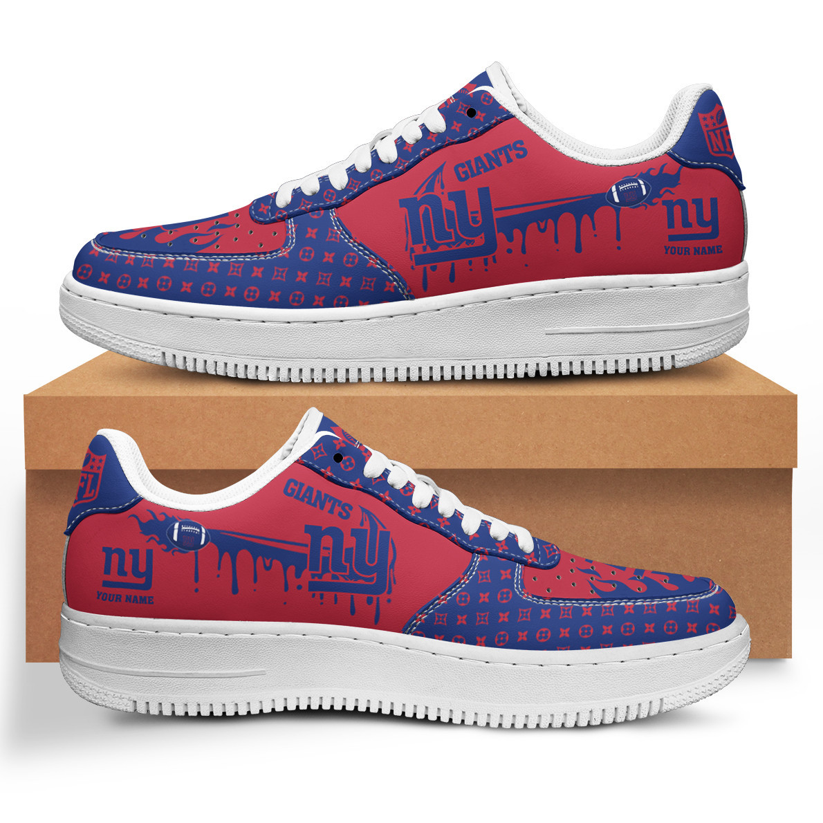 New York Giants Air Force 1 Shoes Bg63 For Men Women