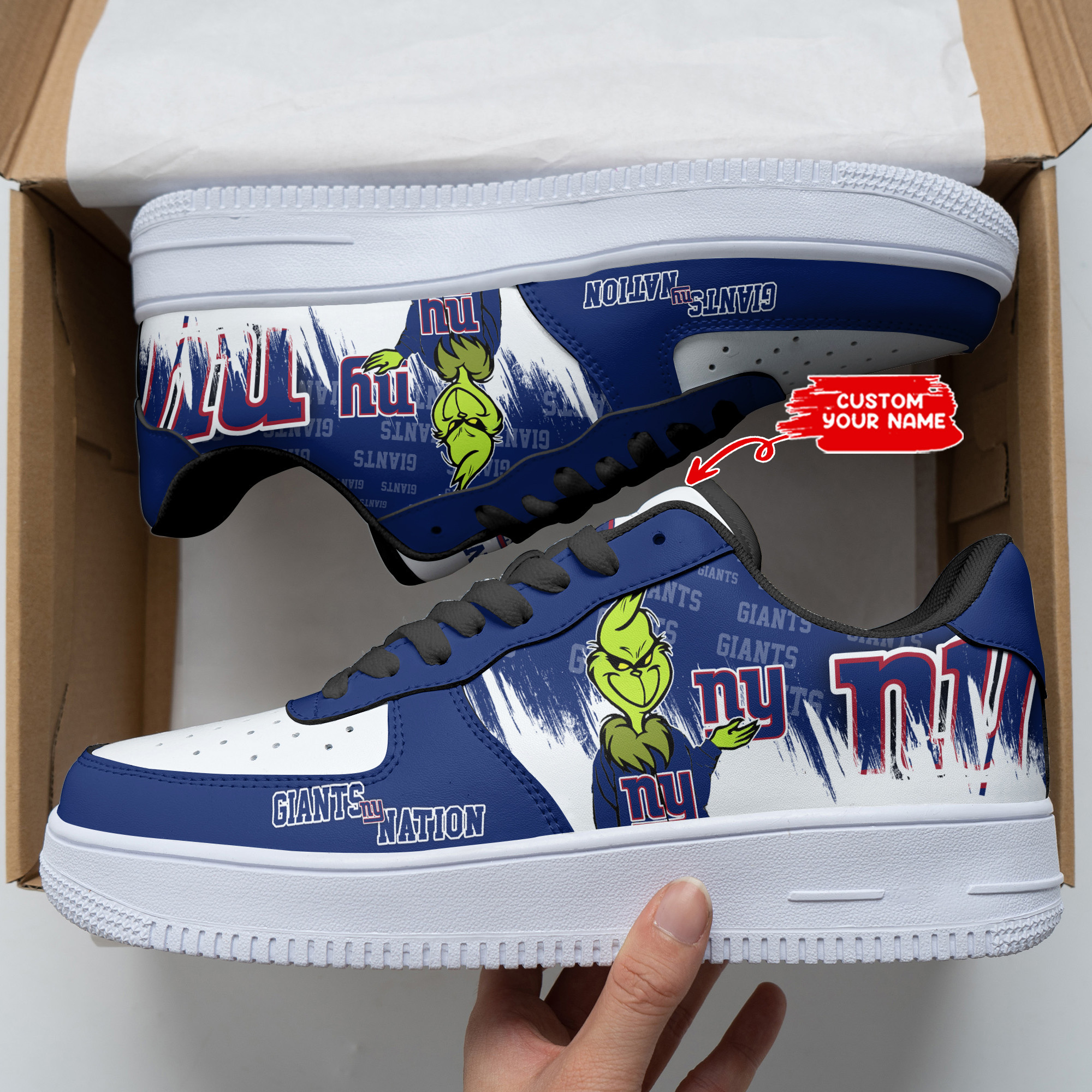 New York Giants Personalized Air Force 1 Shoes Bg256 For Men Women