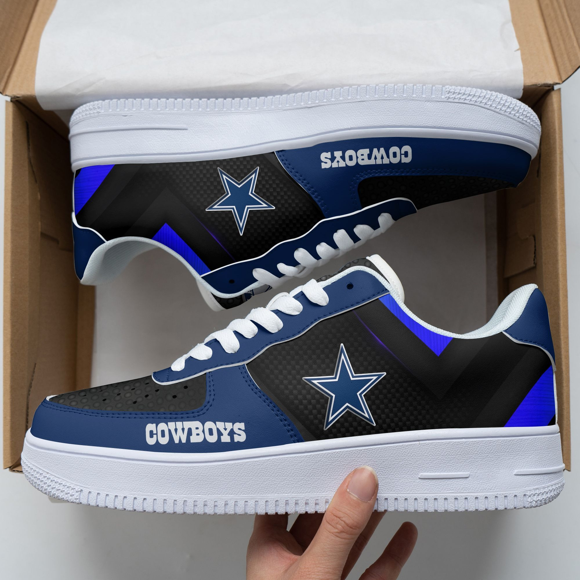 Dallas Cowboys Air Force 1 Sneakers 68 For Men Women