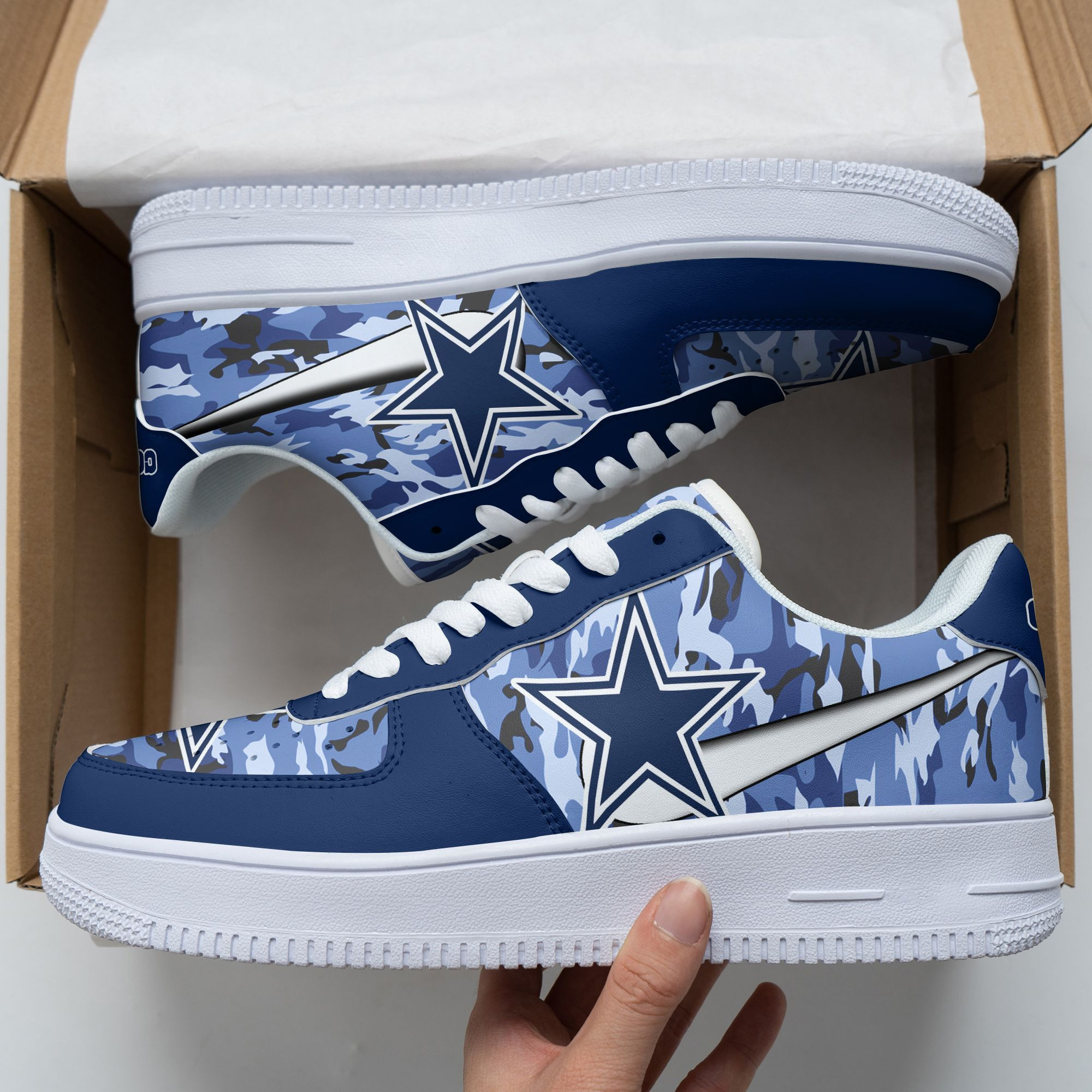 Dallas Cowboys Air Force 1 Sneakers 65 For Men Women