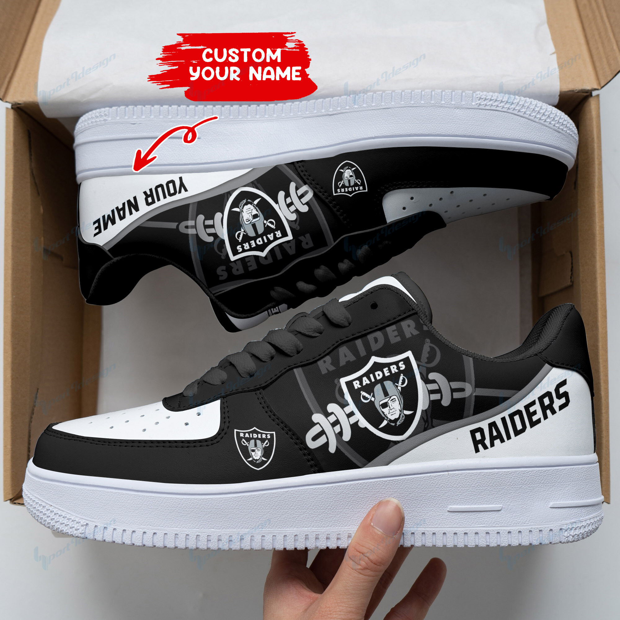 Las Vegas Raiders Personalized Air Force 1 Shoes Bg144 For Men Women