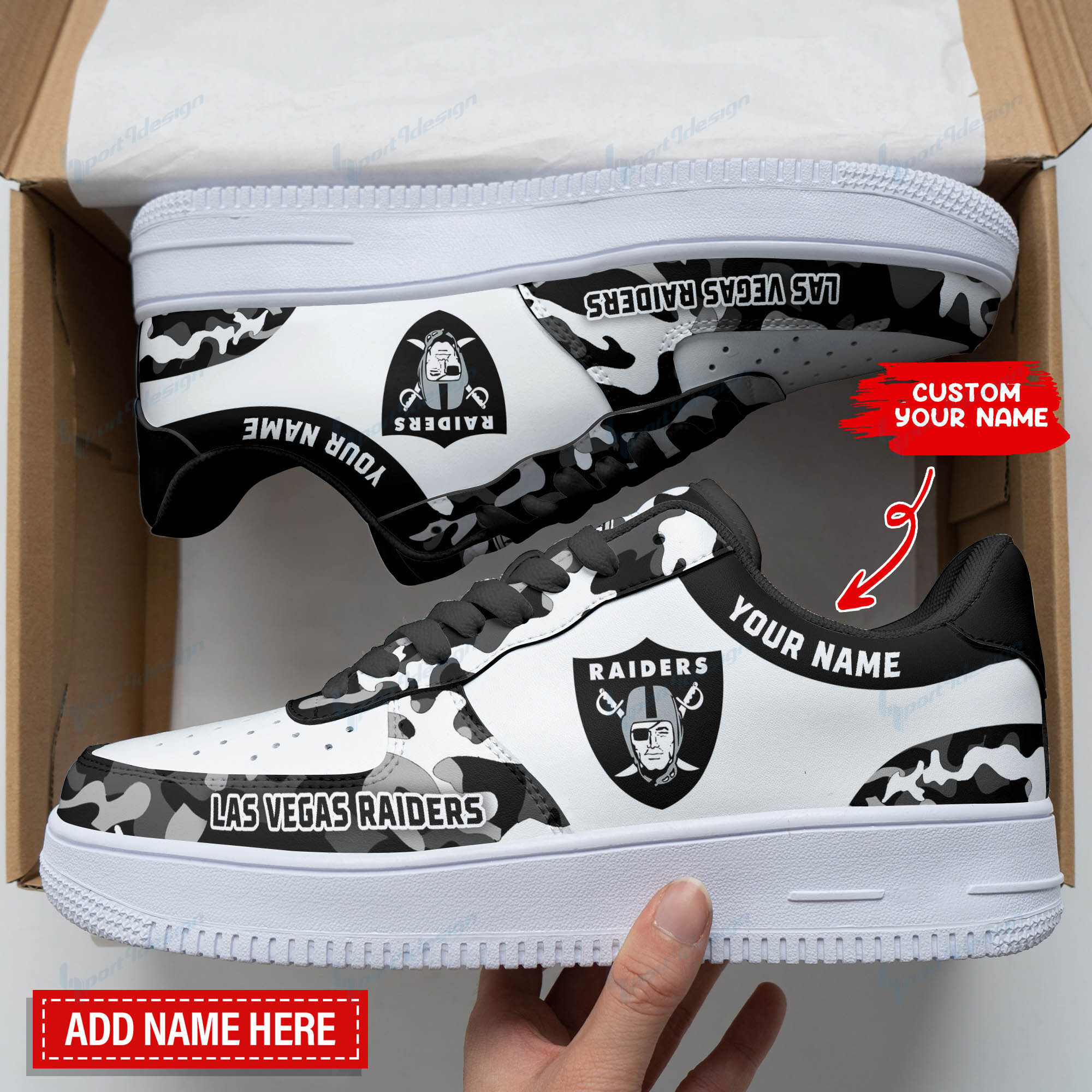 Las Vegas Raiders Personalized Air Force 1 Shoes Bg119 For Men Women