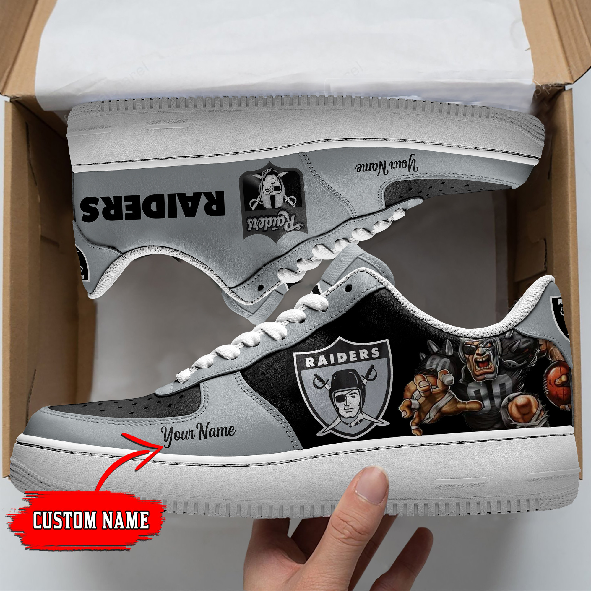 Las Vegas Raiders Personalized Air Force 1 Shoes Bg29 For Men Women