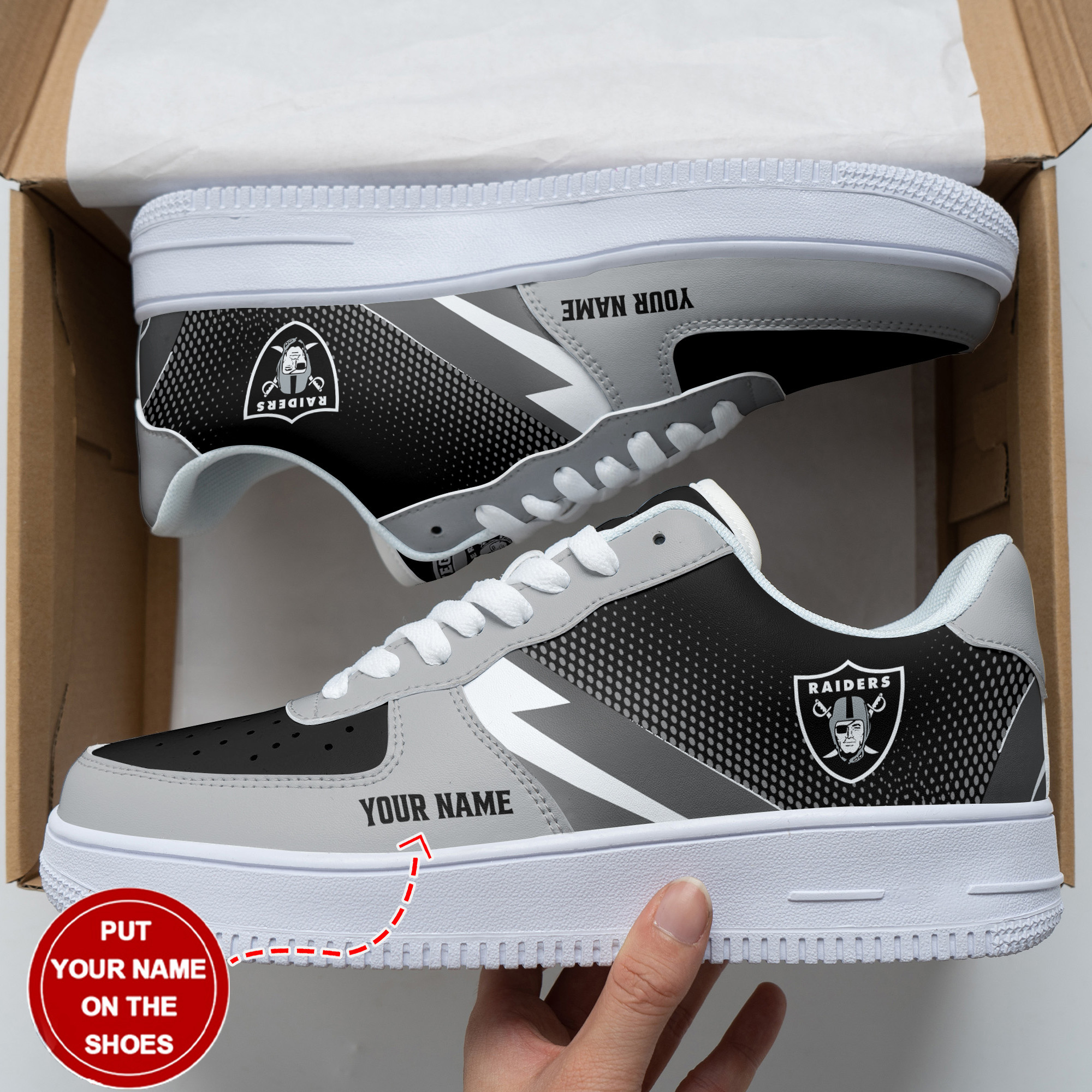 Las Vegas Raiders Personalized Air Force 1 Shoes Bg156 For Men Women