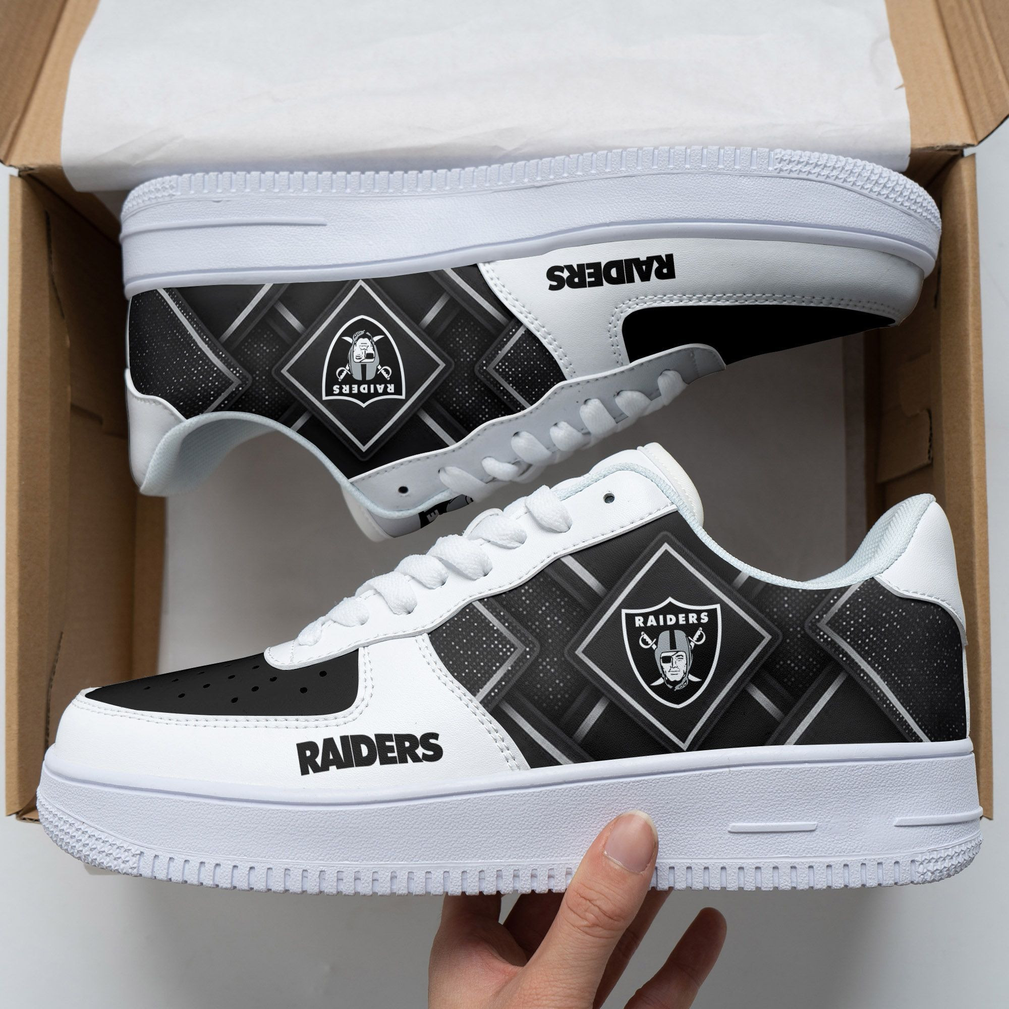 Las Vegas Raiders Air Force 1 Shoes 236 For Men Women