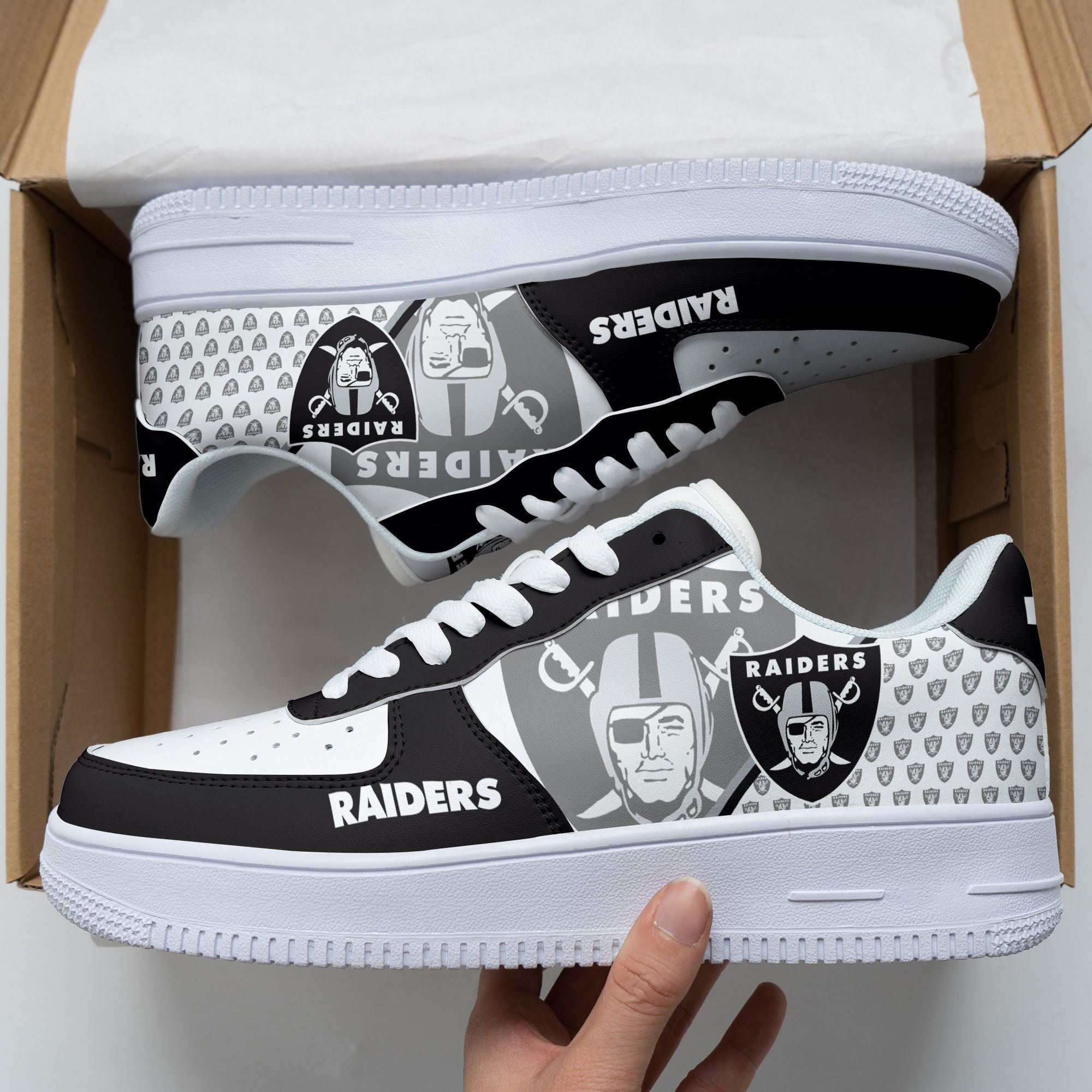 Las Vegas Raiders Air Force 1 Shoes 151 For Men Women