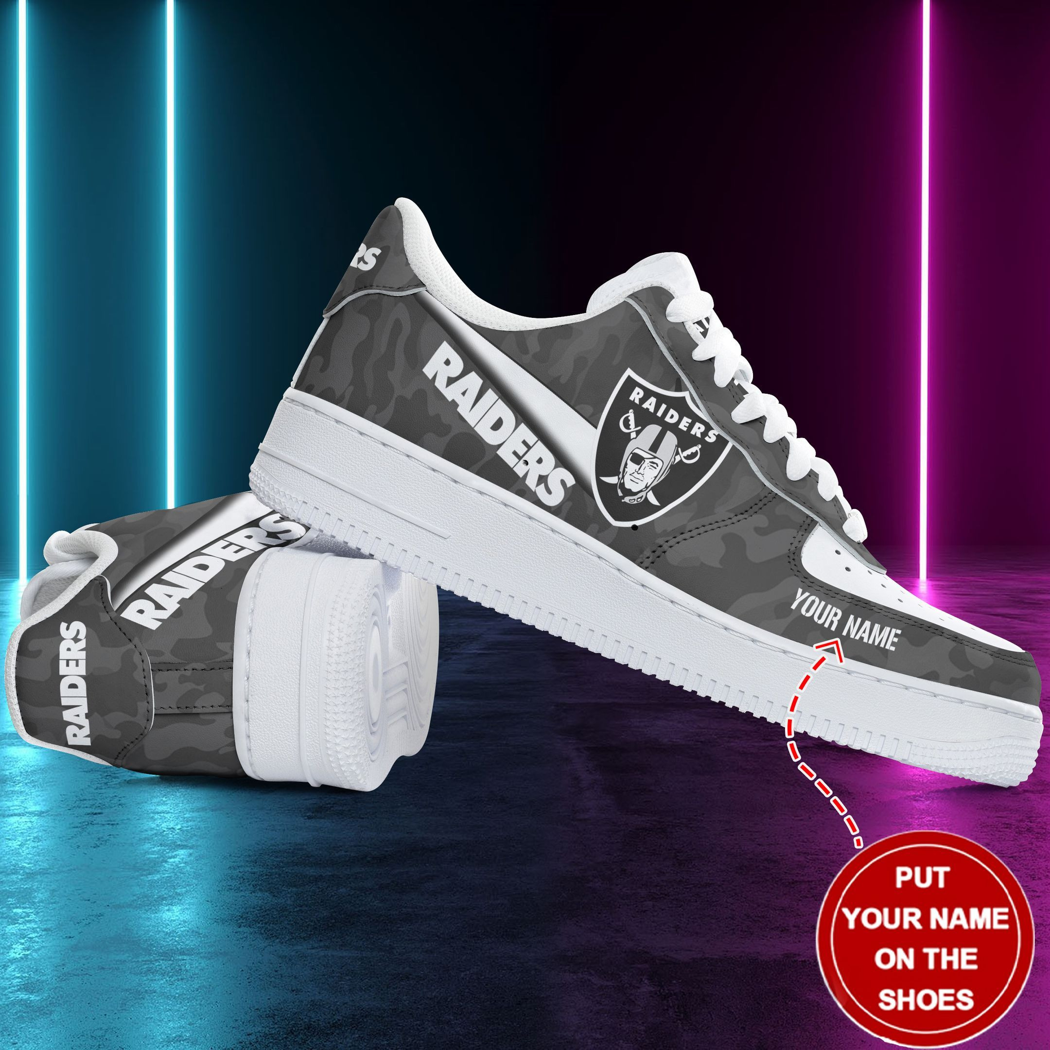 Las Vegas Raiders Personalized Air Force 1 Sneakers 81 For Men Women