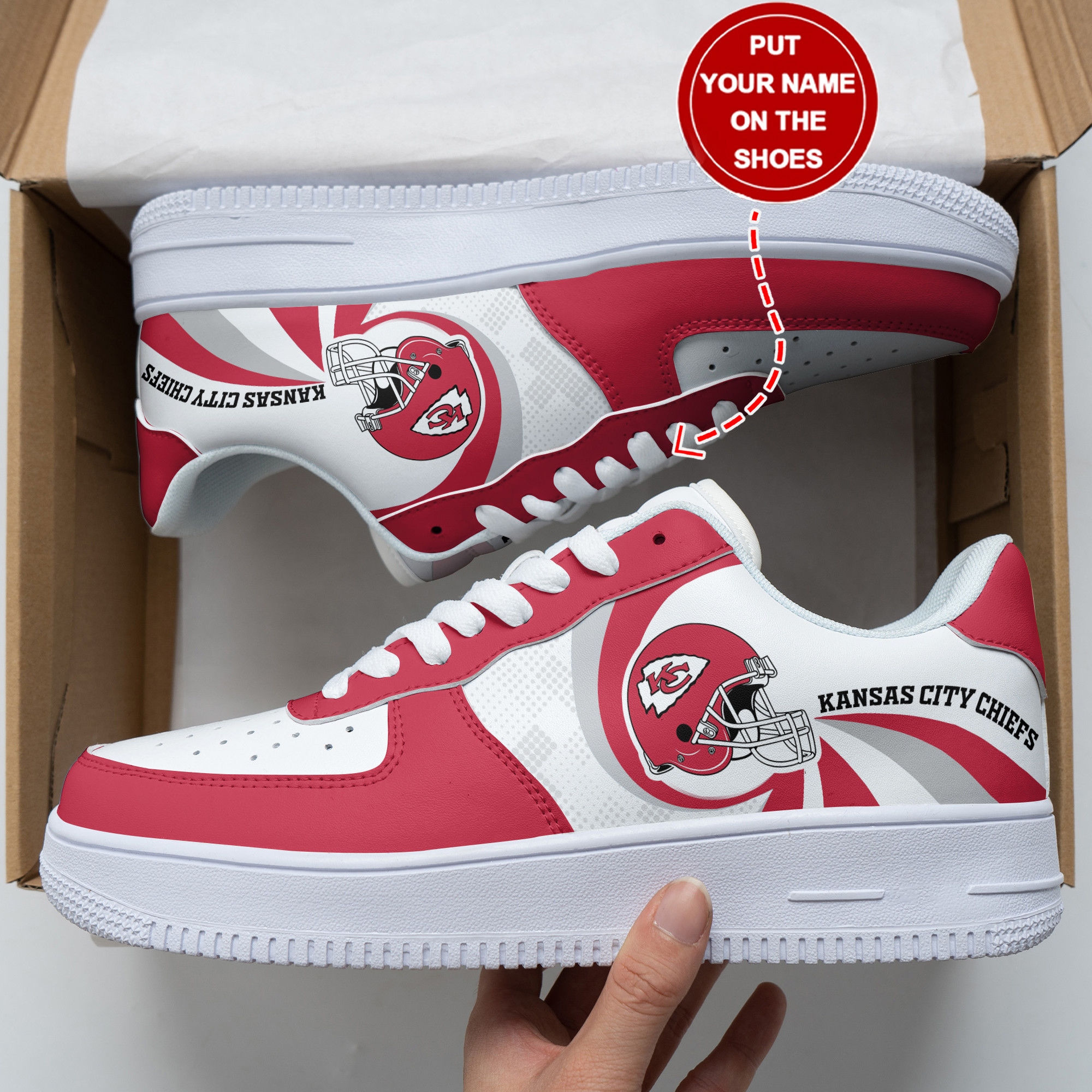 Kansas City Chiefs Personalized Air Force 1 Shoes Bg276 For Men Women