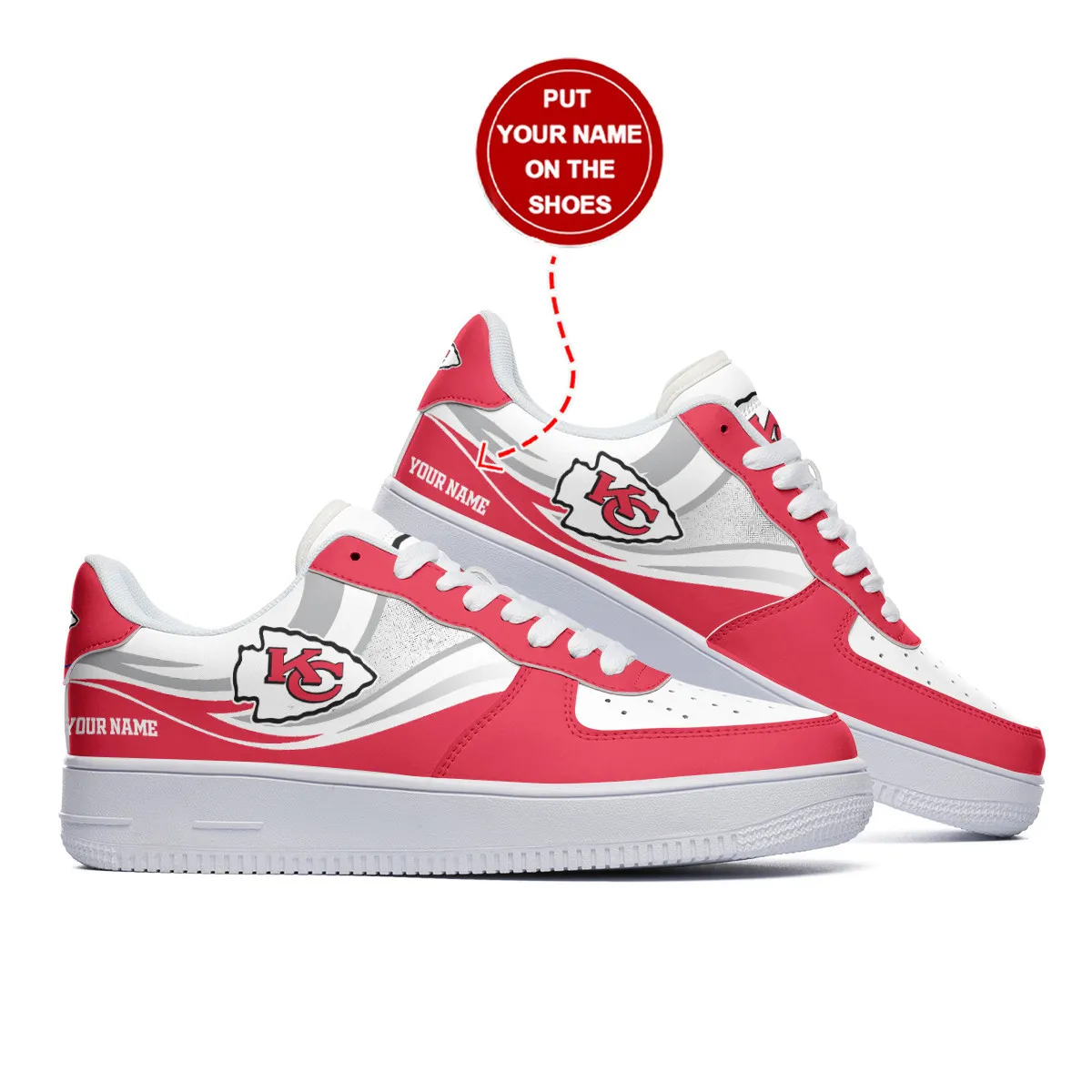 Kansas City Chiefs Personalized Air Force 1 Shoes Bg311 For Men Women