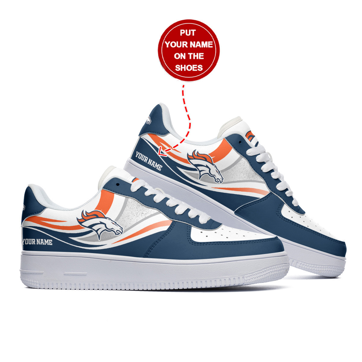 Denver Broncos Personalized Air Force 1 Shoes Bg310 For Men Women