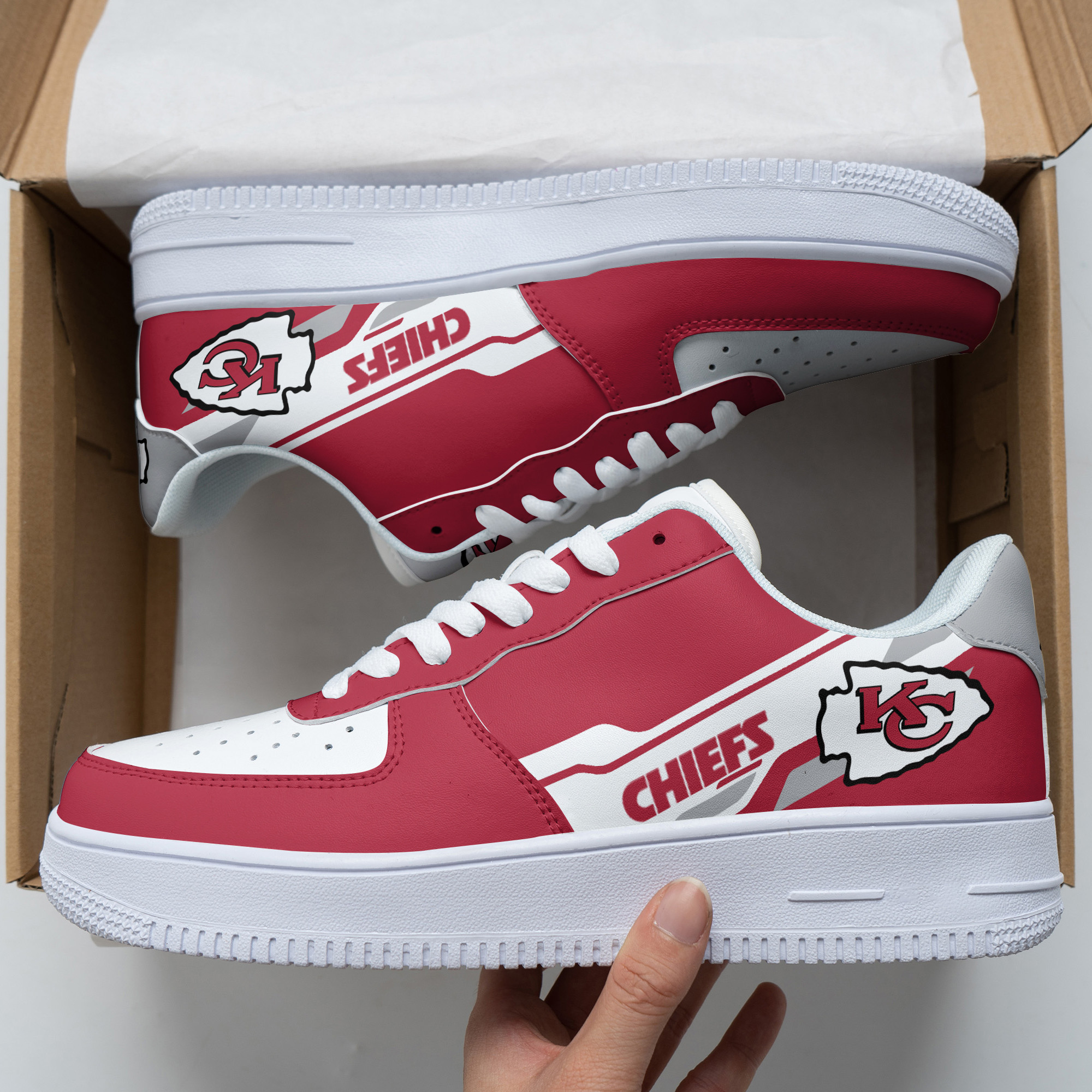Kansas City Chiefs Air Force 1 Shoes 293 For Men Women