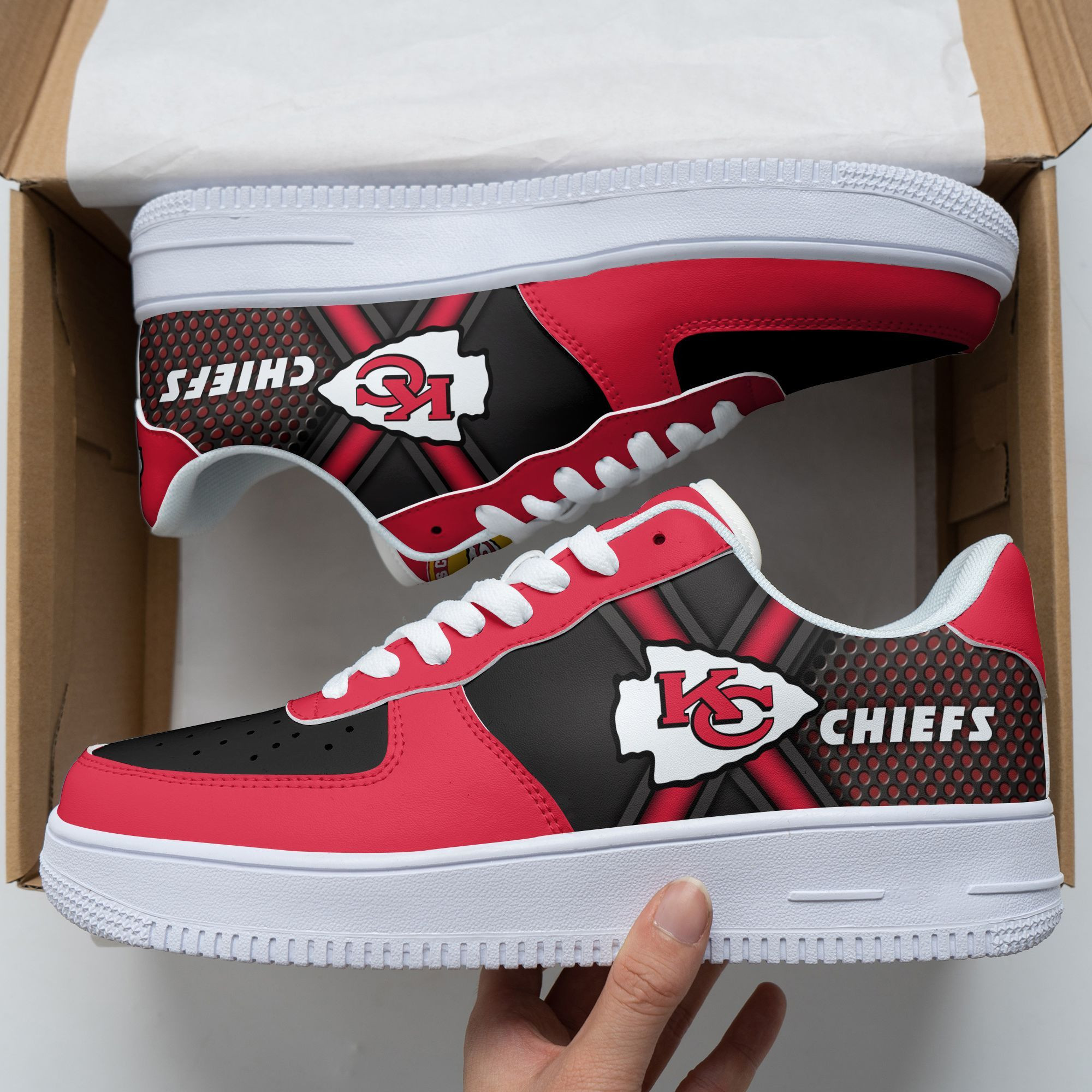 Kansas City Chiefs Air Force 1 Shoes 184 For Men Women