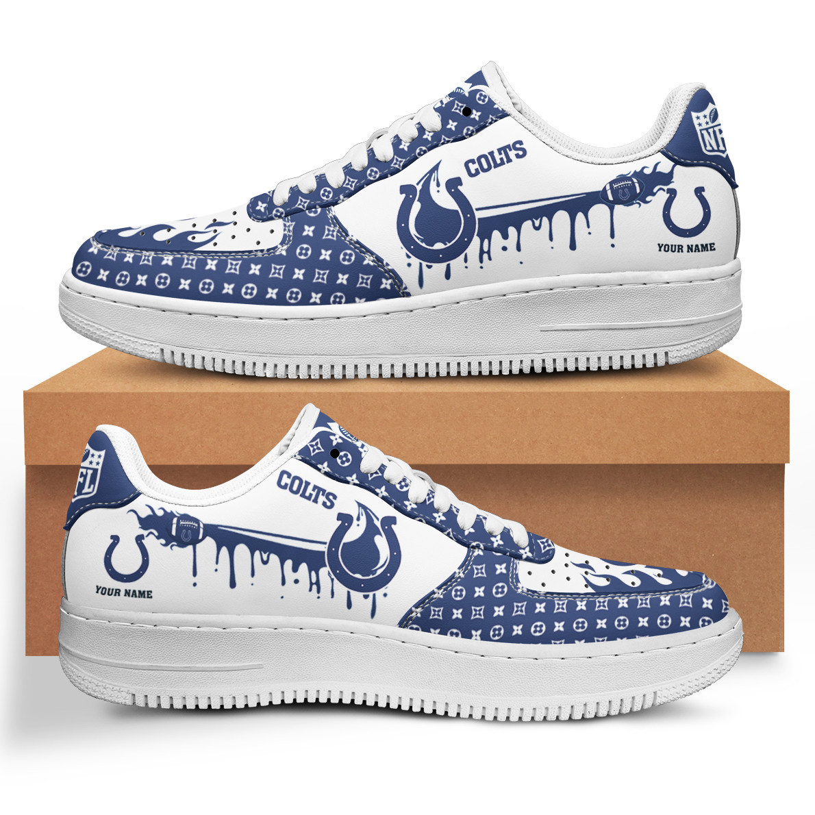 Indianapolis Colts Air Force 1 Shoes Bg76 For Men Women