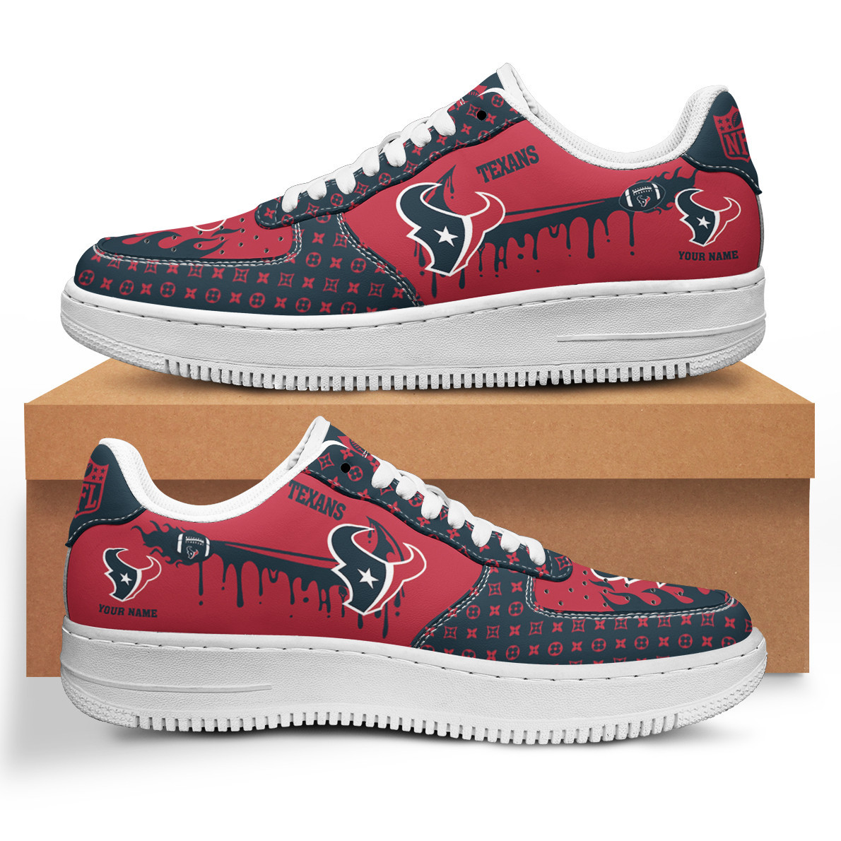 Houston Texans Air Force 1 Shoes Bg56 For Men Women