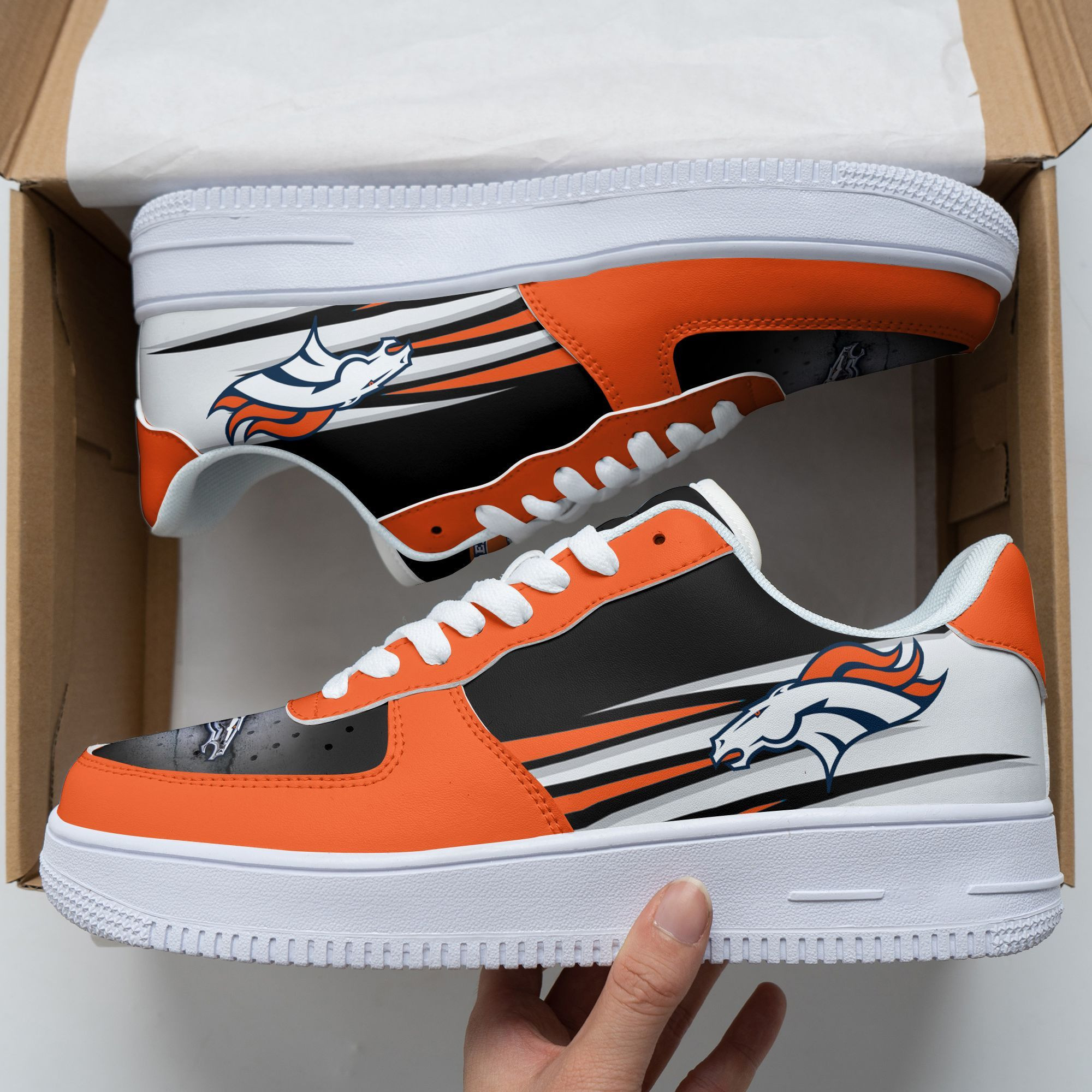 Denver Broncos Air Force 1 Shoes 166 For Men Women