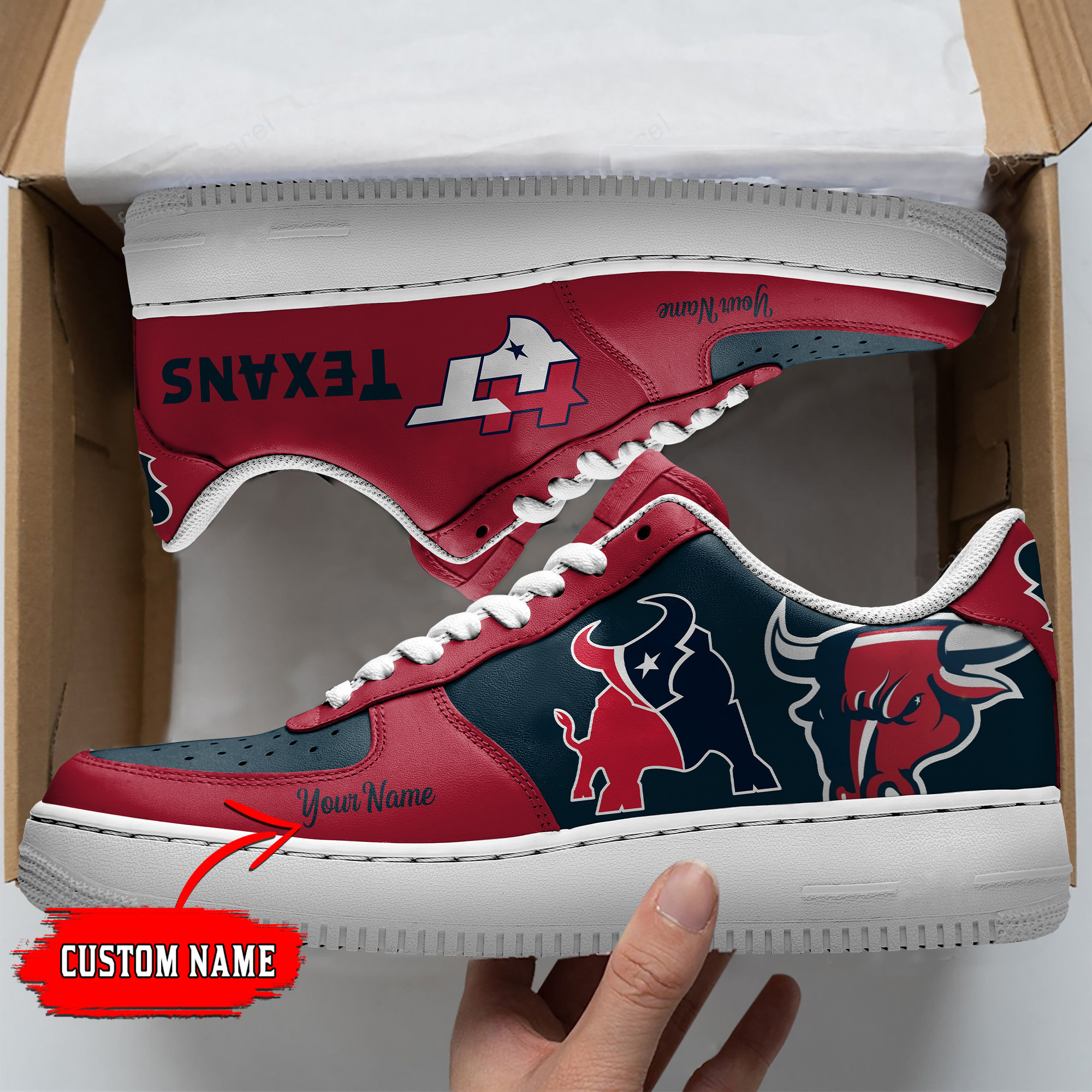 Houston Texans Personalized Air Force 1 Shoes Bg19 For Men Women