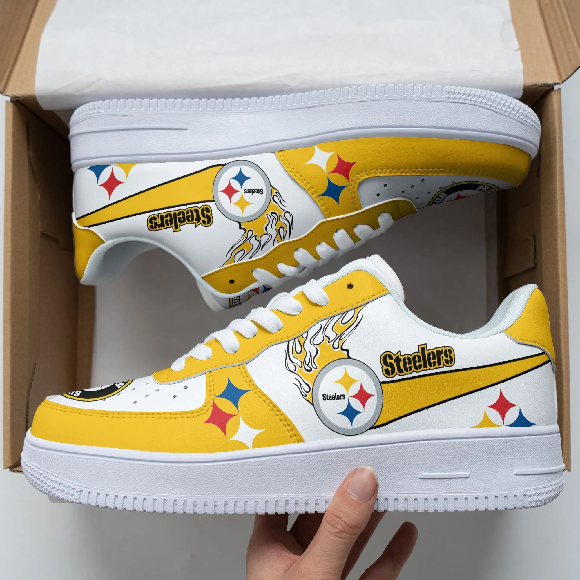 Pittsburgh Steelers Air Force 1 Sneakers 86 For Men Women