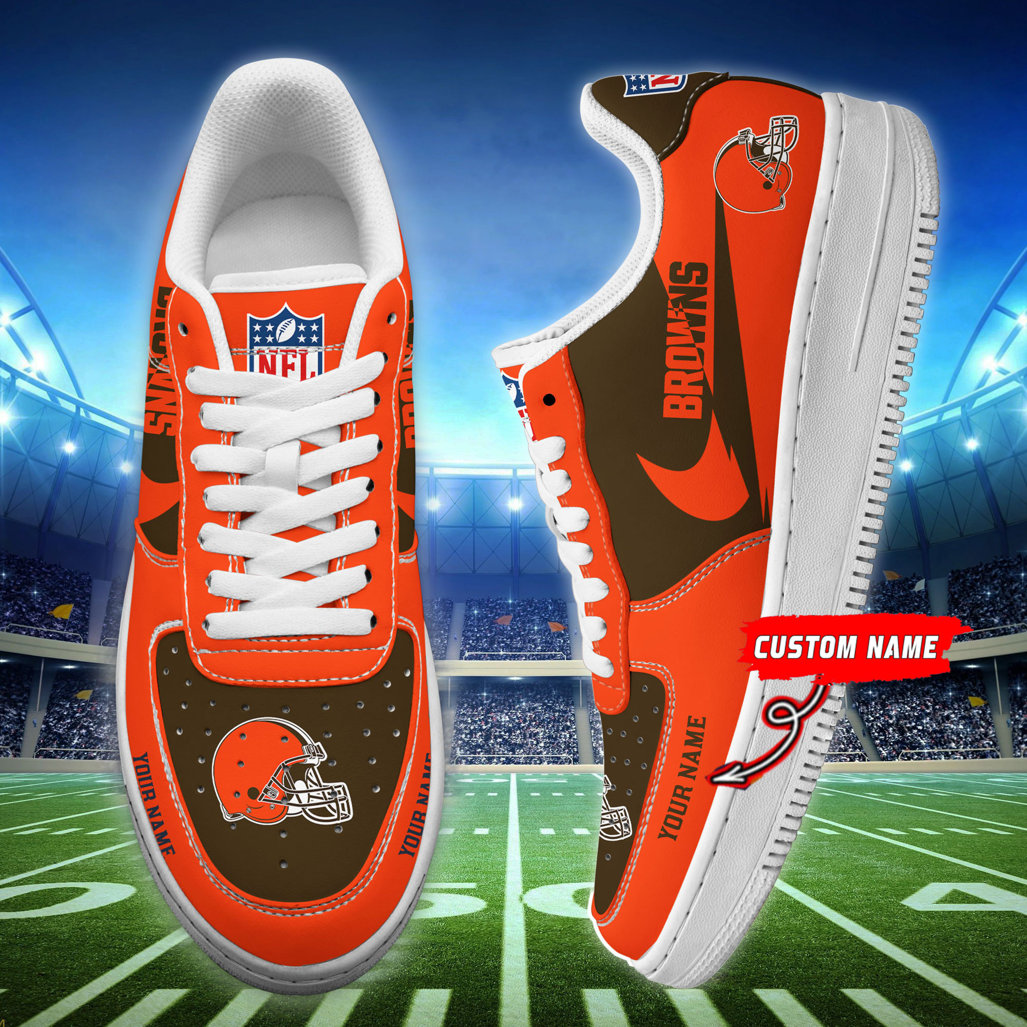 Cleveland Browns Personalized Air Force 1 Shoes Bg201 For Men Women