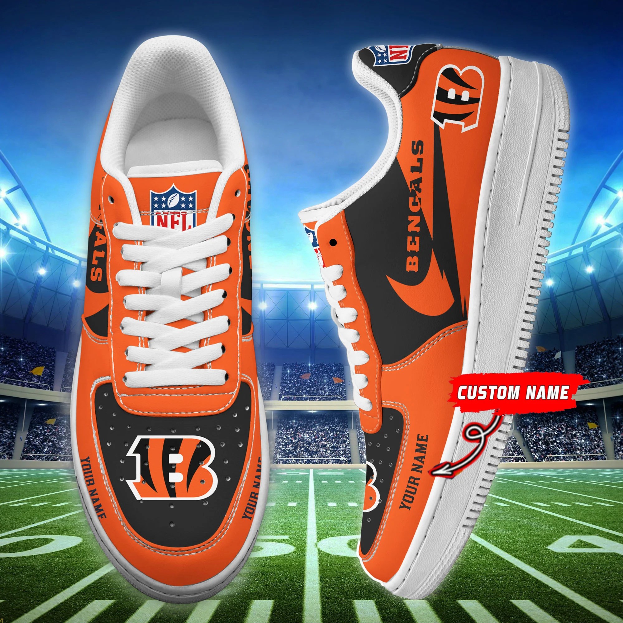 Cincinnati Bengals Personalized Air Force 1 Shoes Bg200 For Men Women