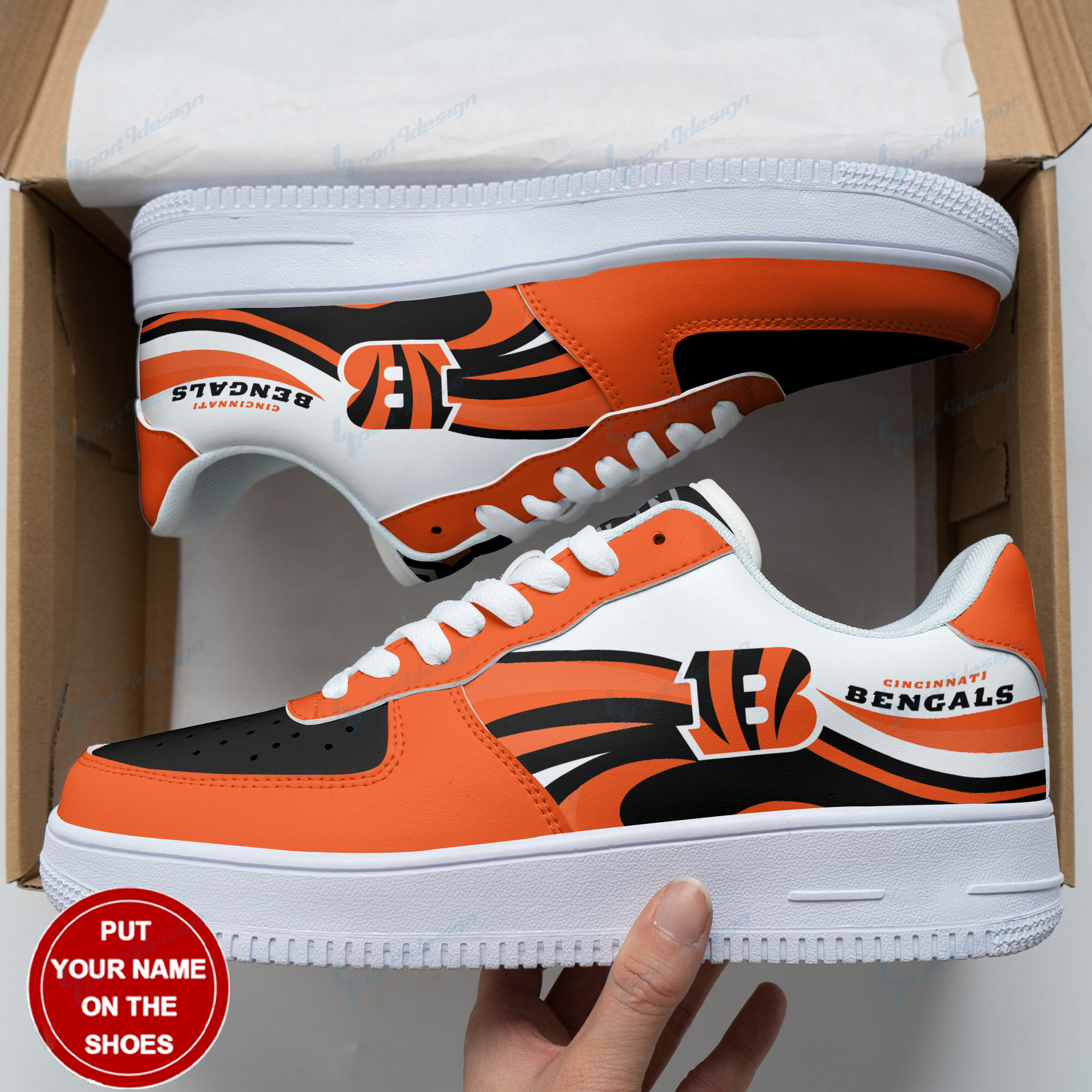 Cincinnati Bengals Personalized Air Force 1 Shoes Bg98 For Men Women