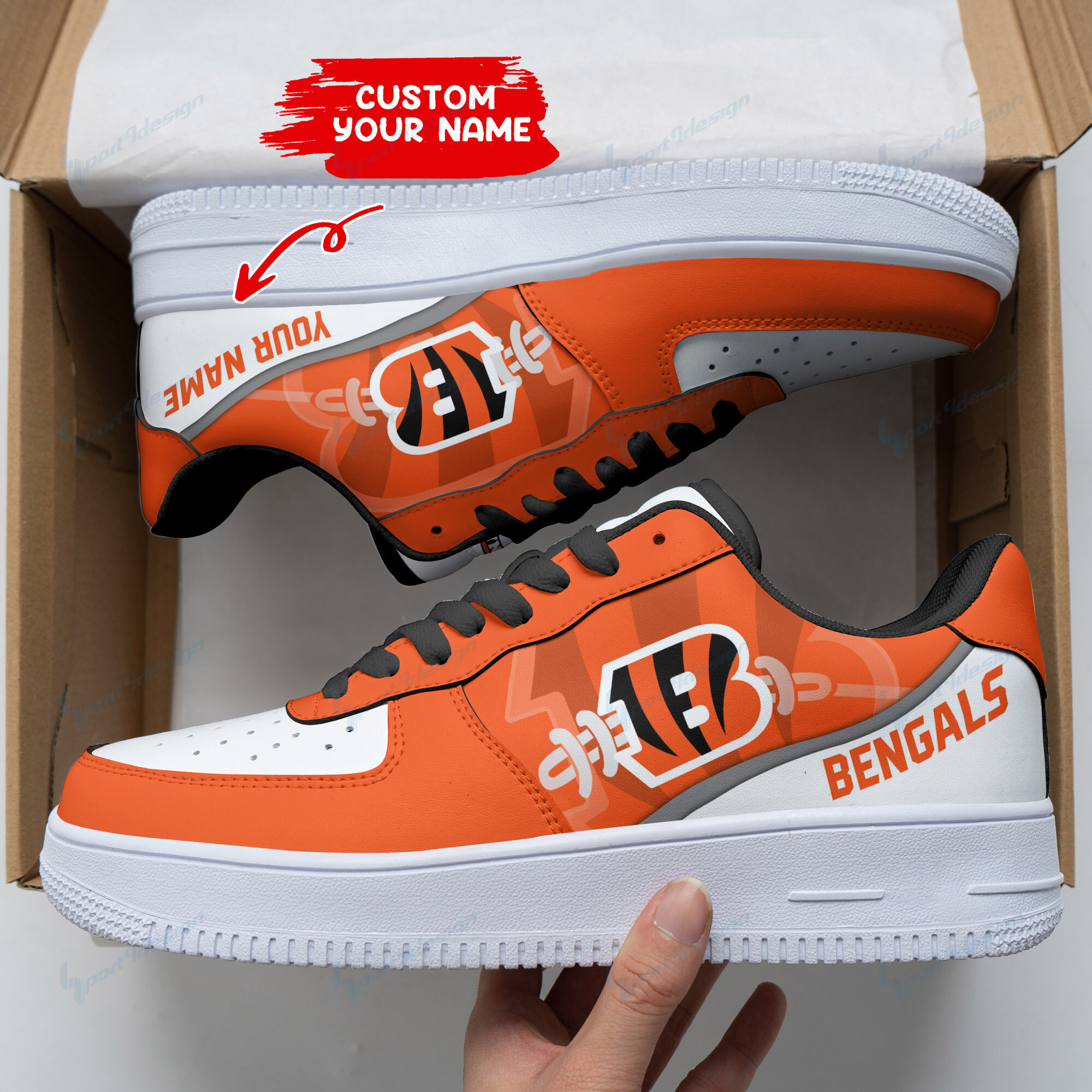 Cincinnati Bengals Personalized Air Force 1 Shoes Bg142 For Men Women