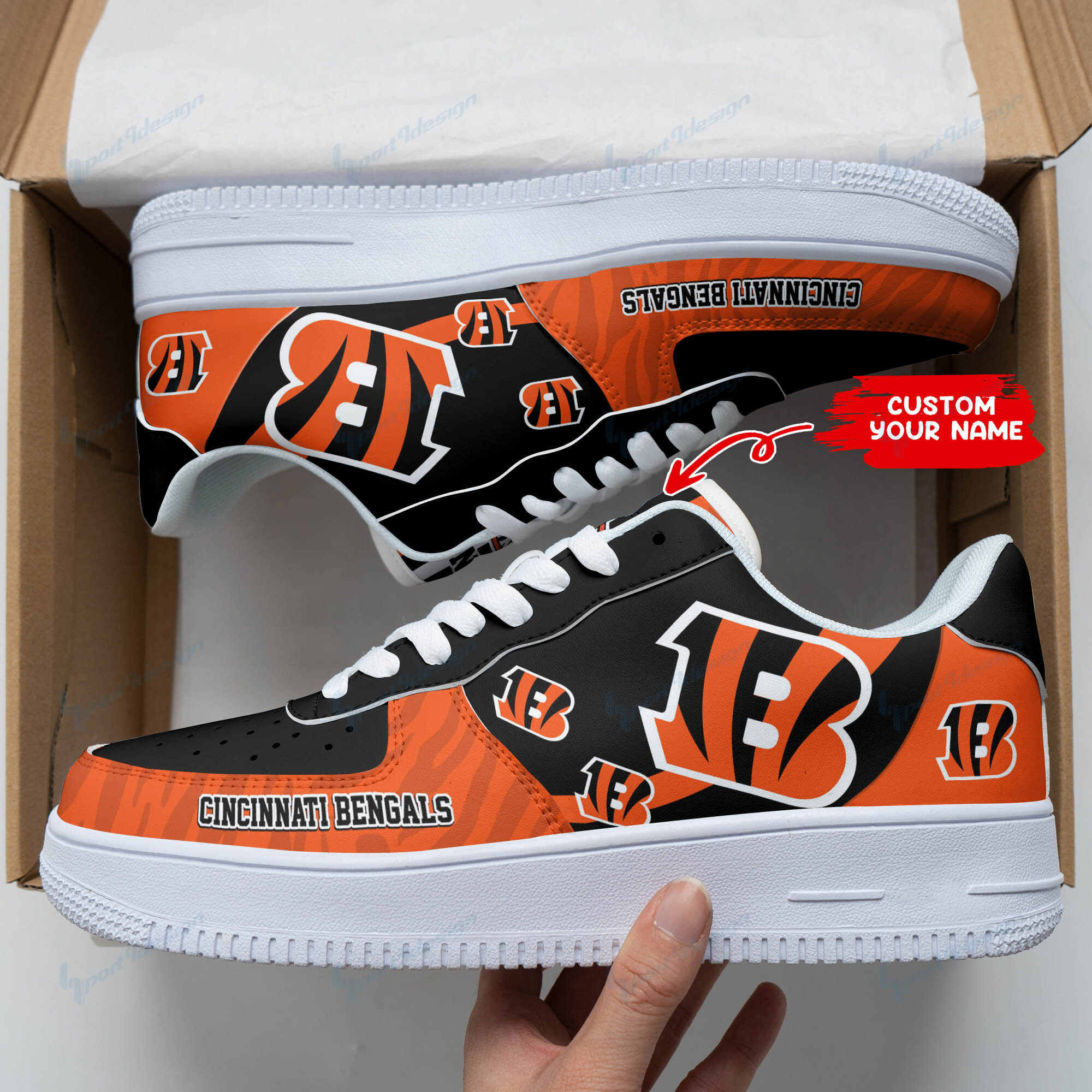 Cincinnati Bengals Personalized Air Force 1 Shoes Bg147 For Men Women