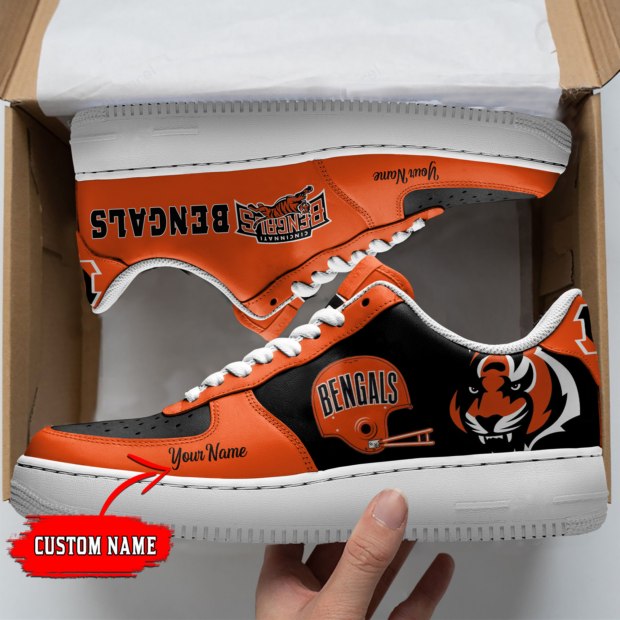 Cincinnati Bengals Personalized Air Force 1 Shoes Bg13 For Men Women