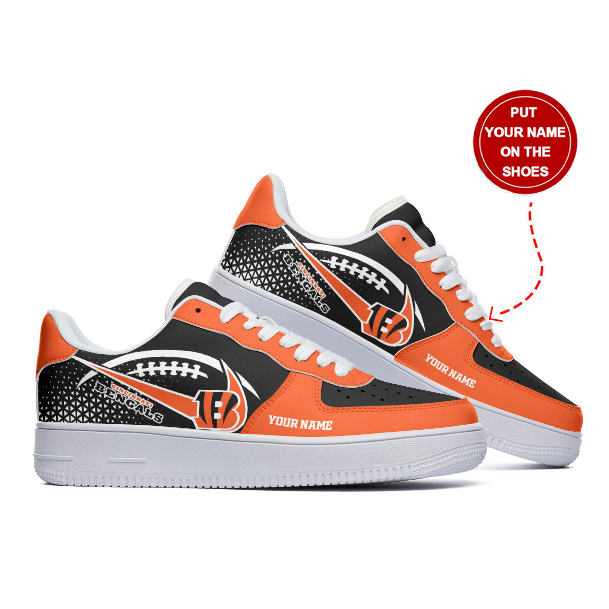 Cincinnati Bengals Personalized Air Force 1 Shoes Bg306 For Men Women