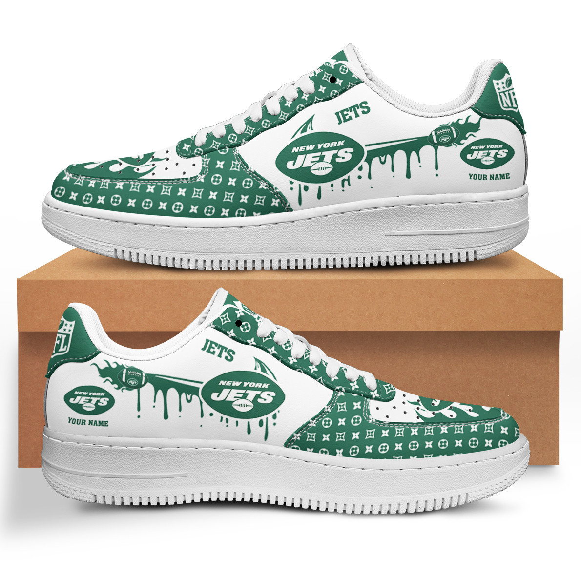 New York Jets Air Force 1 Shoes Bg65 For Men Women