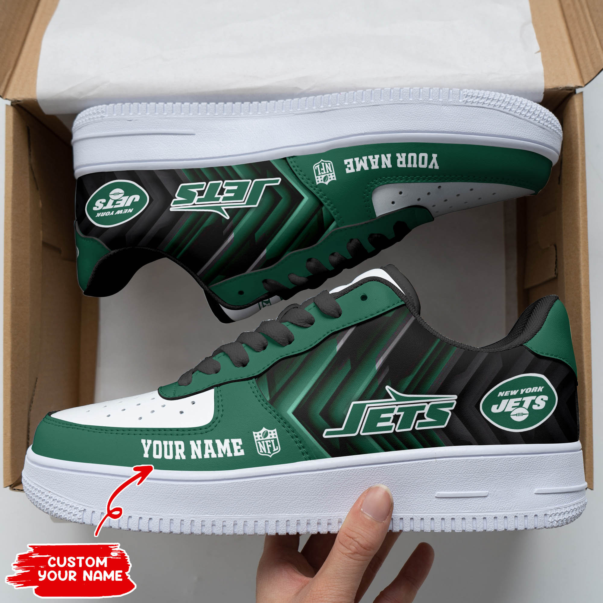 New York Jets Personalized Air Force 1 Shoes Bg171 For Men Women