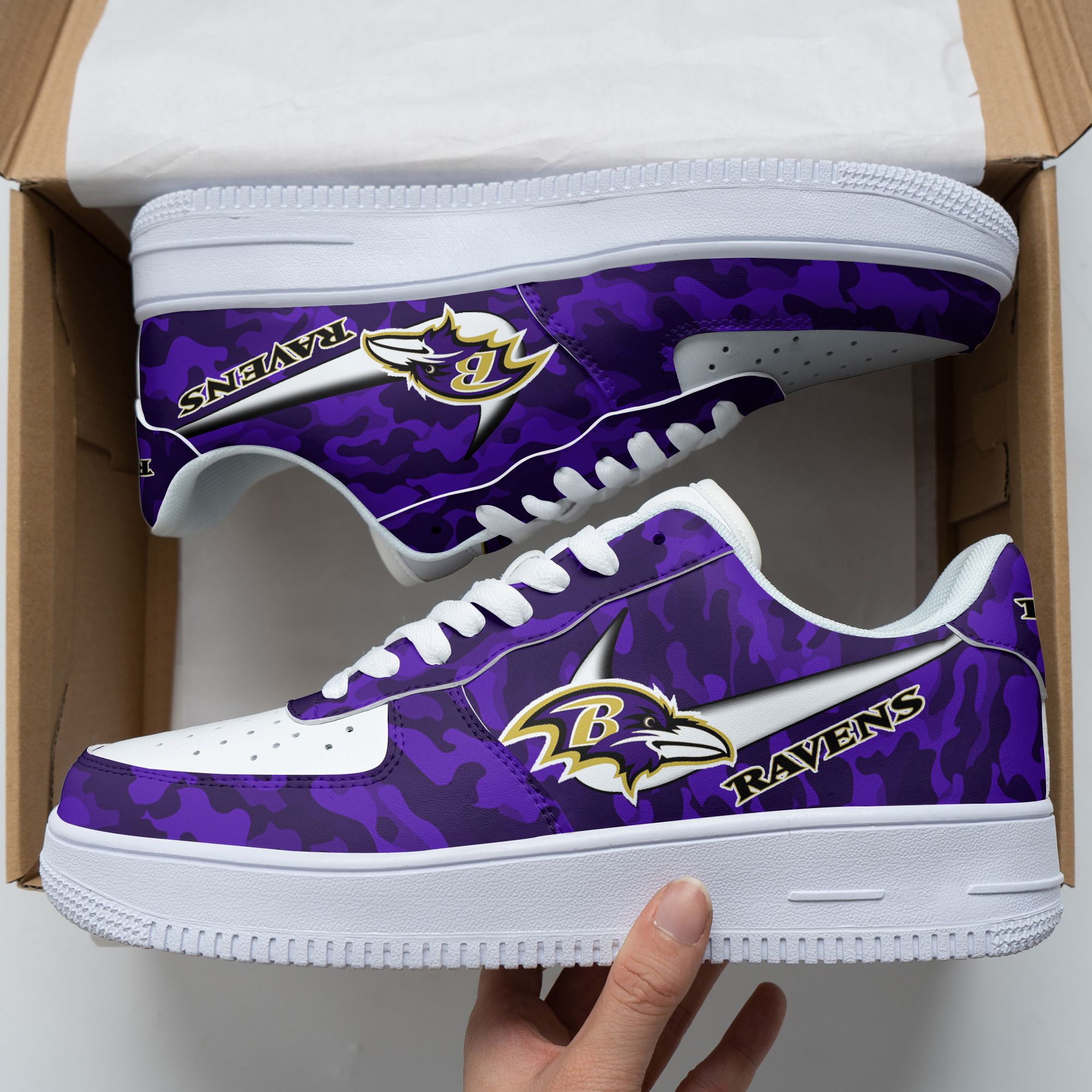 Baltimore Ravens Air Force 1 Sneakers 73 For Men Women