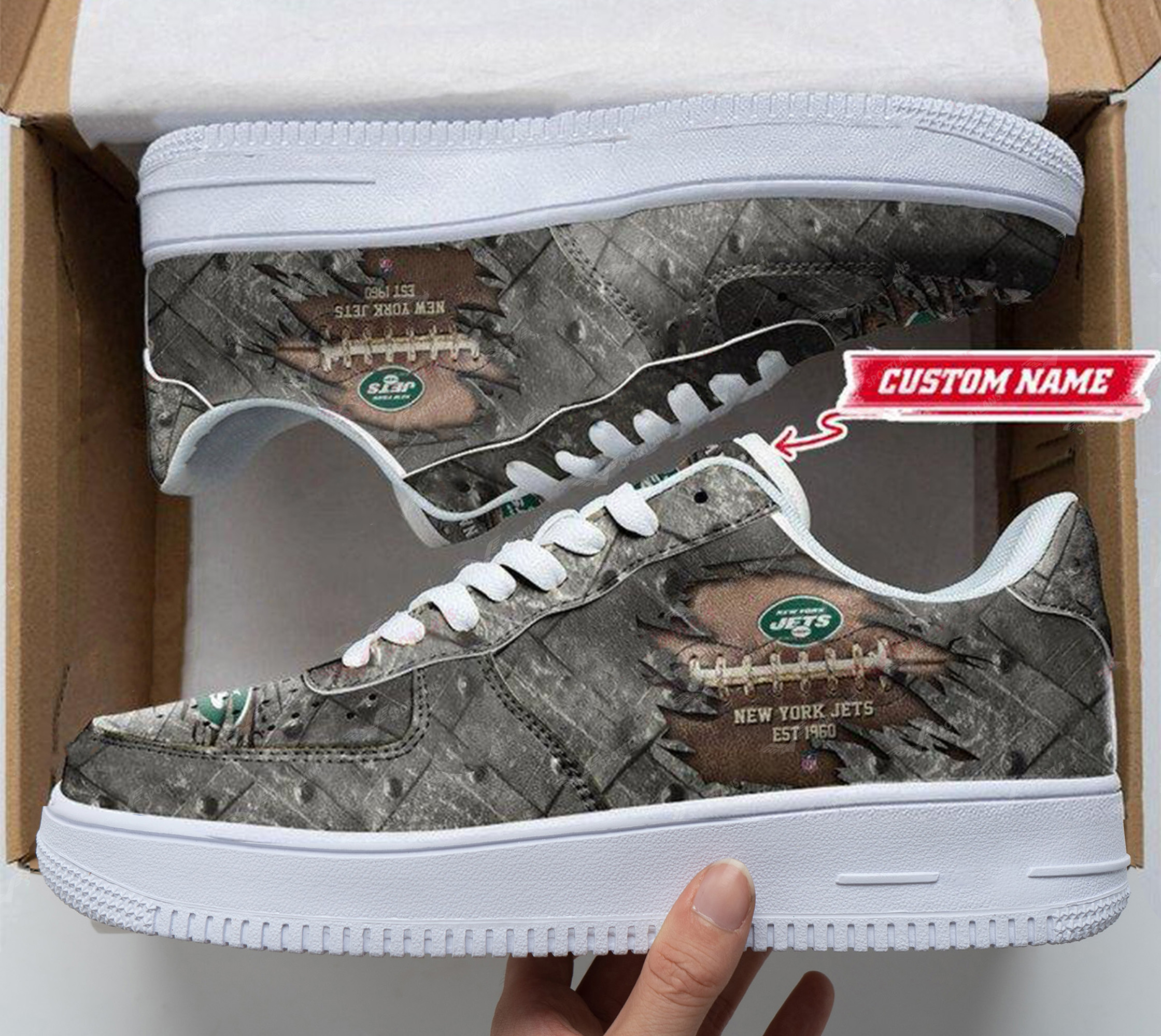 New York Jets Personalized Air Force 1 Shoes Bg370 For Men Women