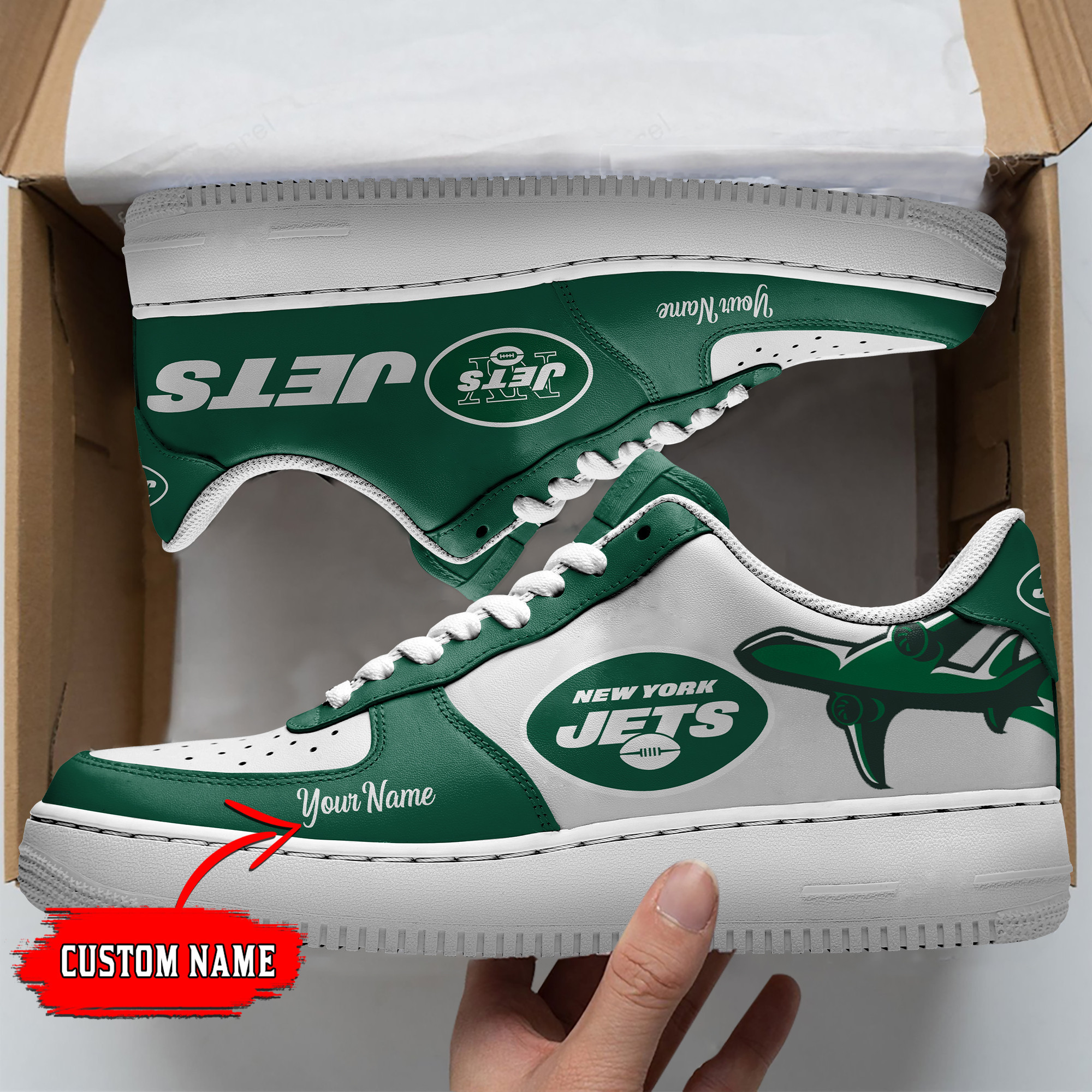 New York Jets Personalized Air Force 1 Shoes Bg28 For Men Women