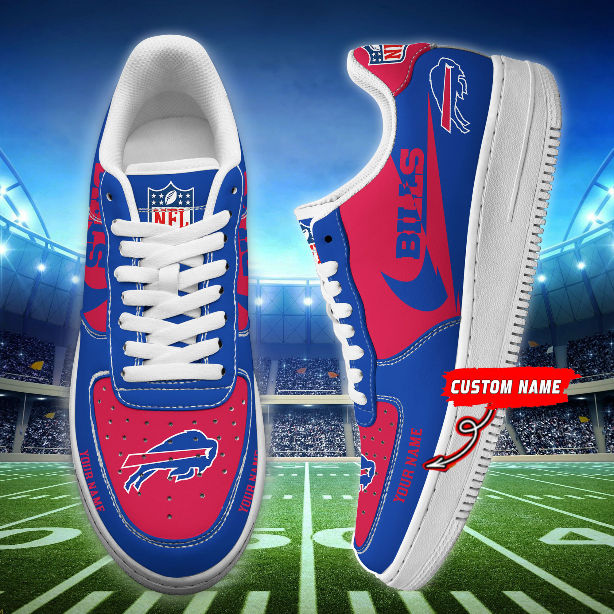 Buffalo Bills Personalized Air Force 1 Shoes Bg197 For Men Women