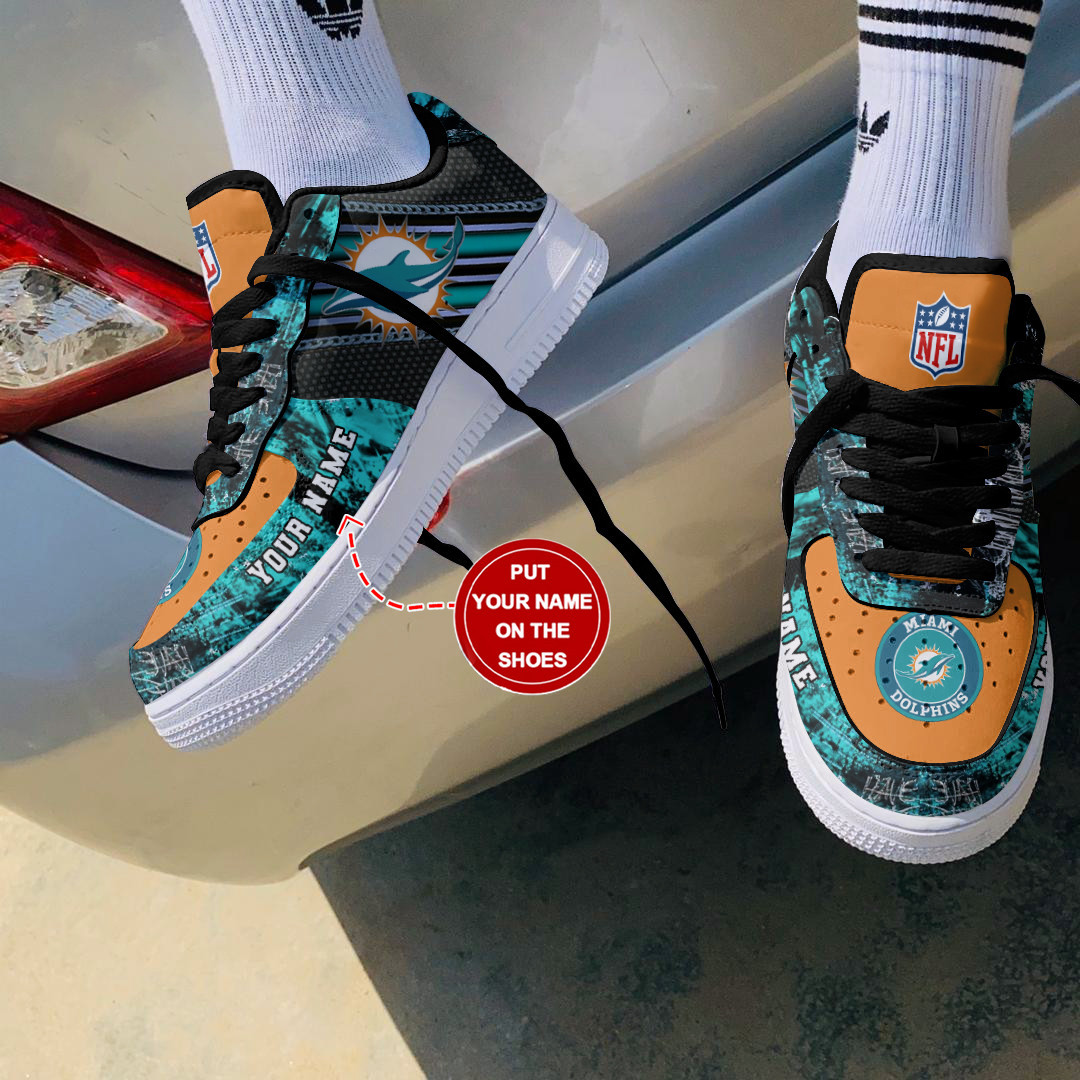 Miami Dolphins Personalized Air Force 1 Shoes Bg175 For Men Women