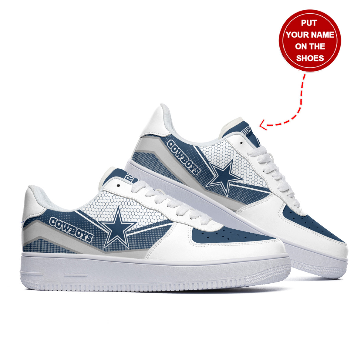 Dallas Cowboys Personalized Air Force 1 Shoes Bg296 For Men Women