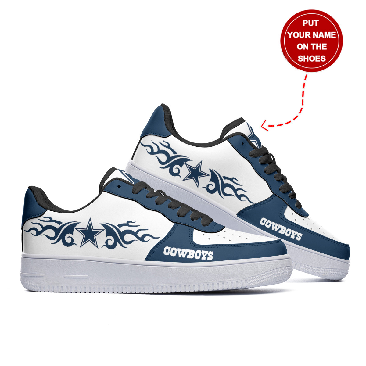 Dallas Cowboys Personalized Air Force 1 Shoes Bg282 For Men Women