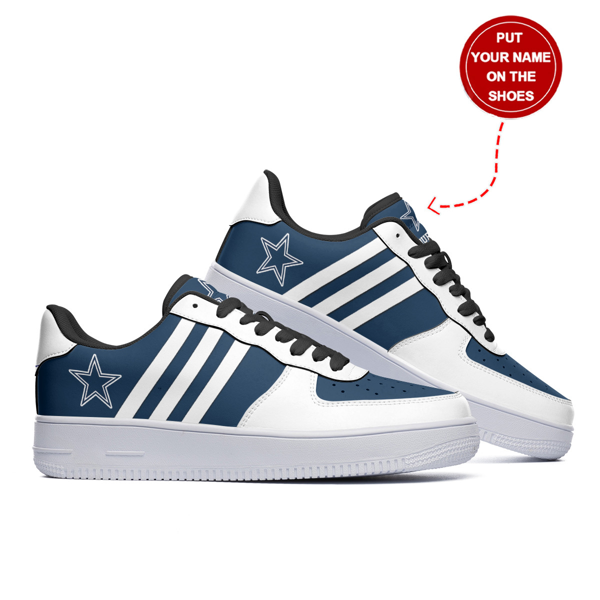 Dallas Cowboys Personalized Air Force 1 Shoes Bg287 For Men Women