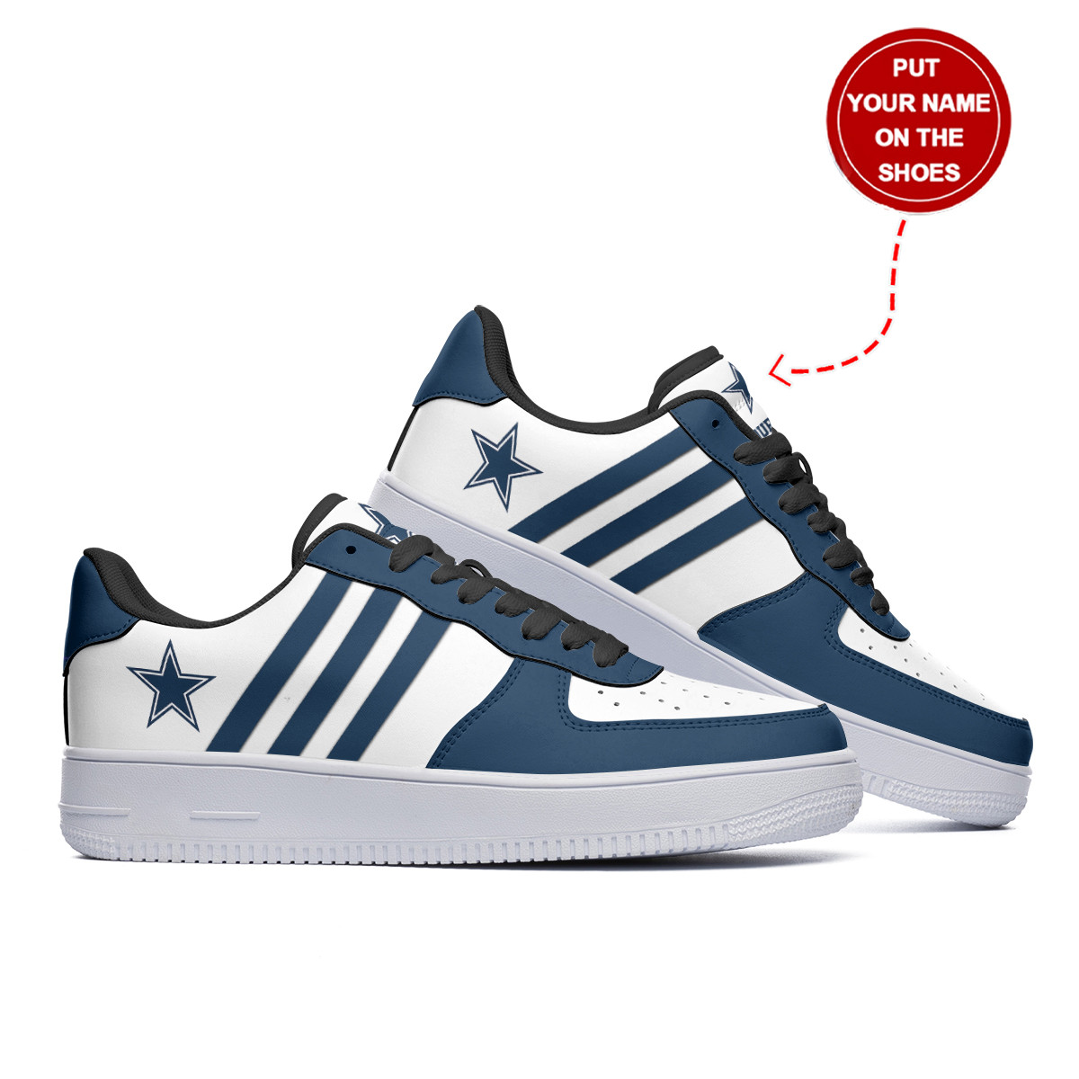 Dallas Cowboys Personalized Air Force 1 Shoes Bg286 For Men Women