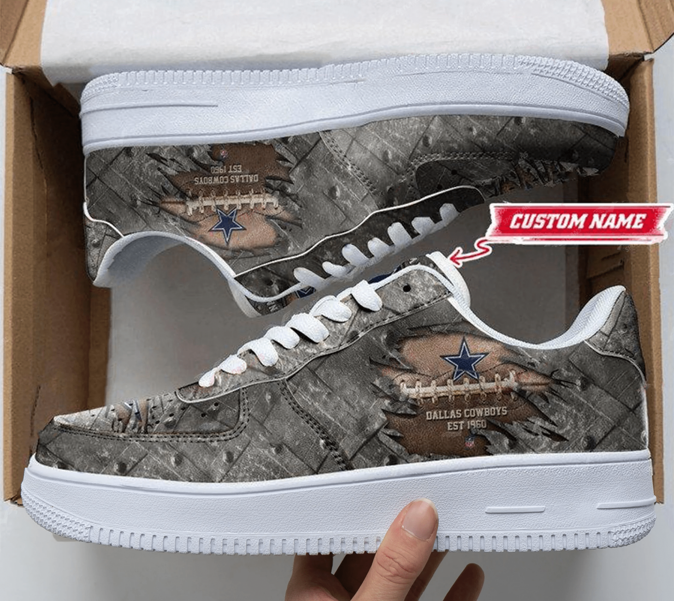 Dallas Cowboys Personalized Air Force 1 Shoes Bg355 For Men Women