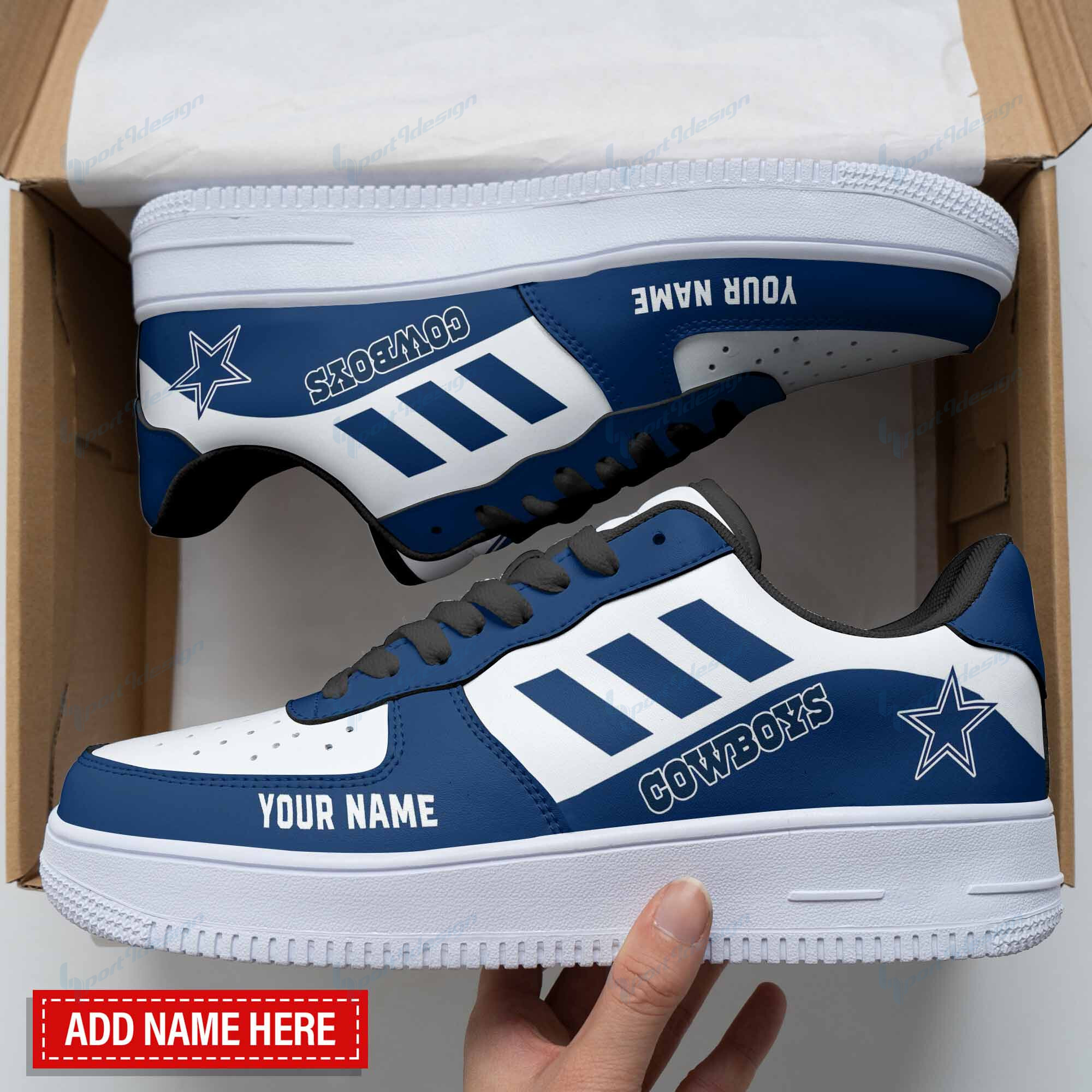 Dallas Cowboys Personalized Air Force 1 Shoes Bg125 For Men Women
