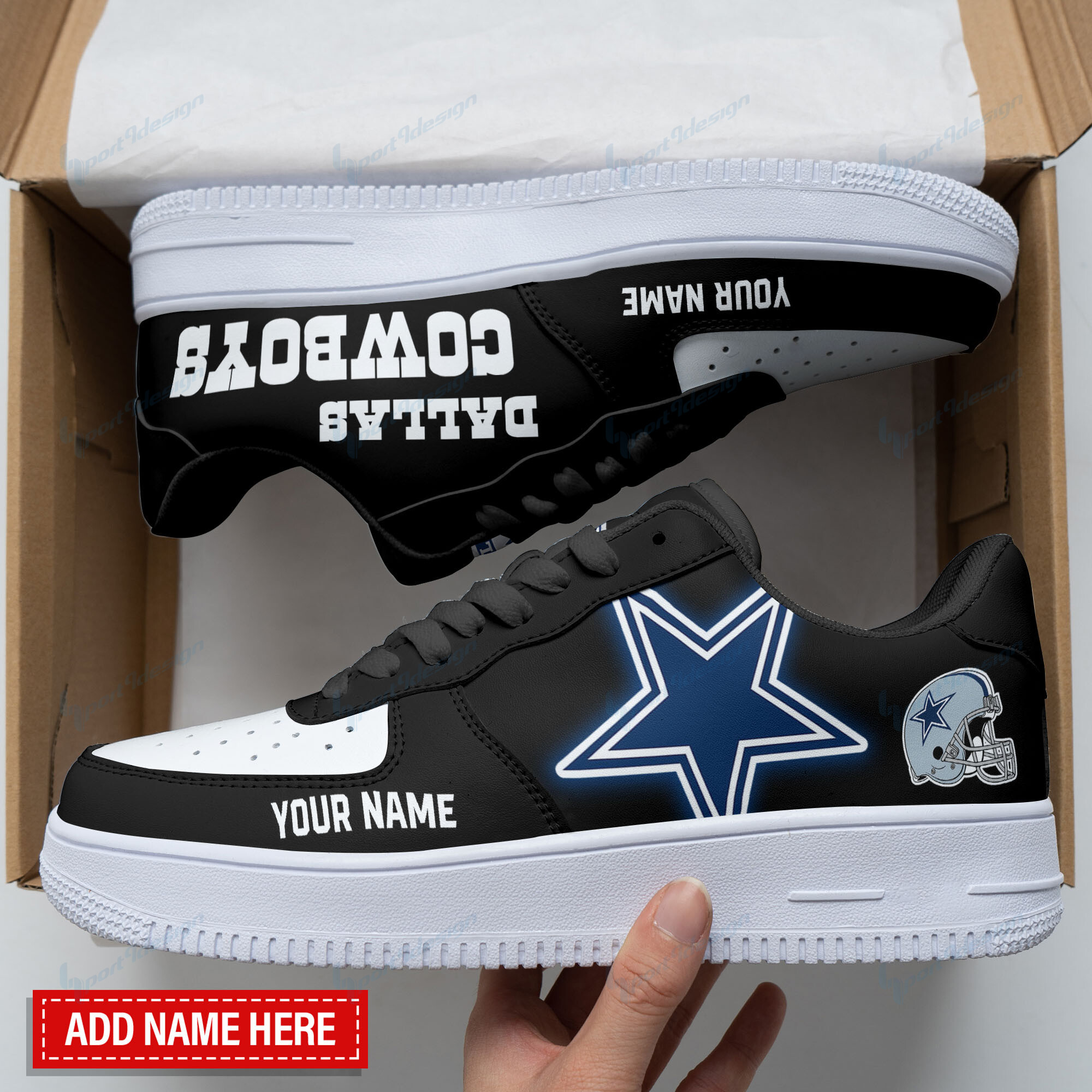 Dallas Cowboys Personalized Air Force 1 Shoes Bg138 For Men Women