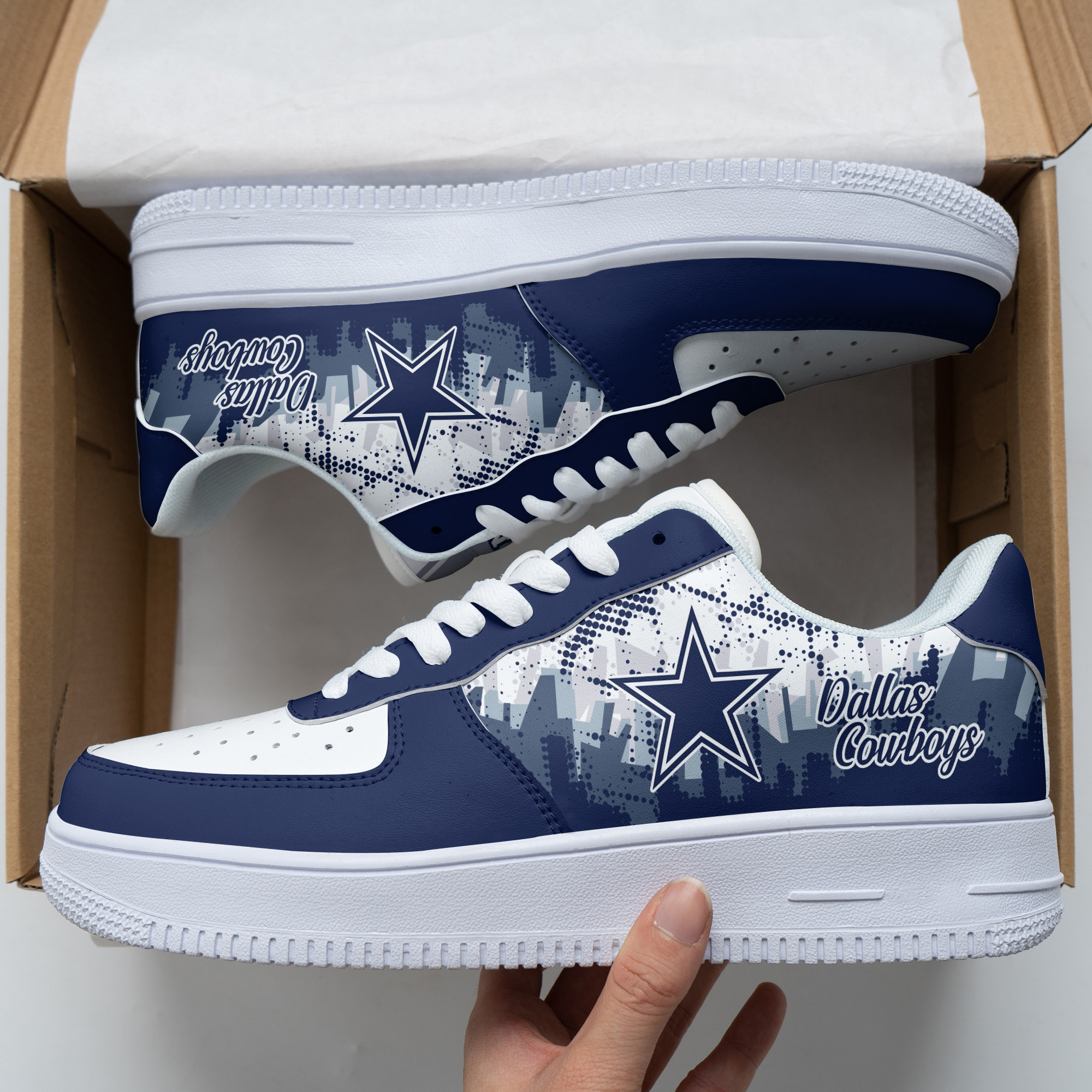 Dallas Cowboys Personalized Air Force 1 Shoes Bg162 For Men Women