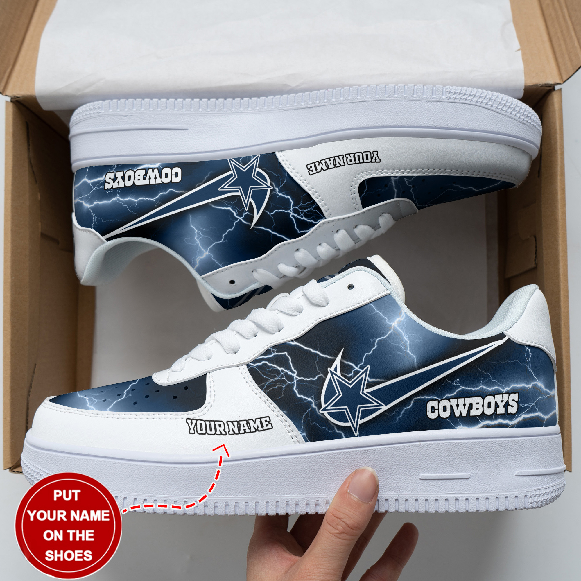 Dallas Cowboys Personalized Air Force 1 Shoes Bg261 For Men Women